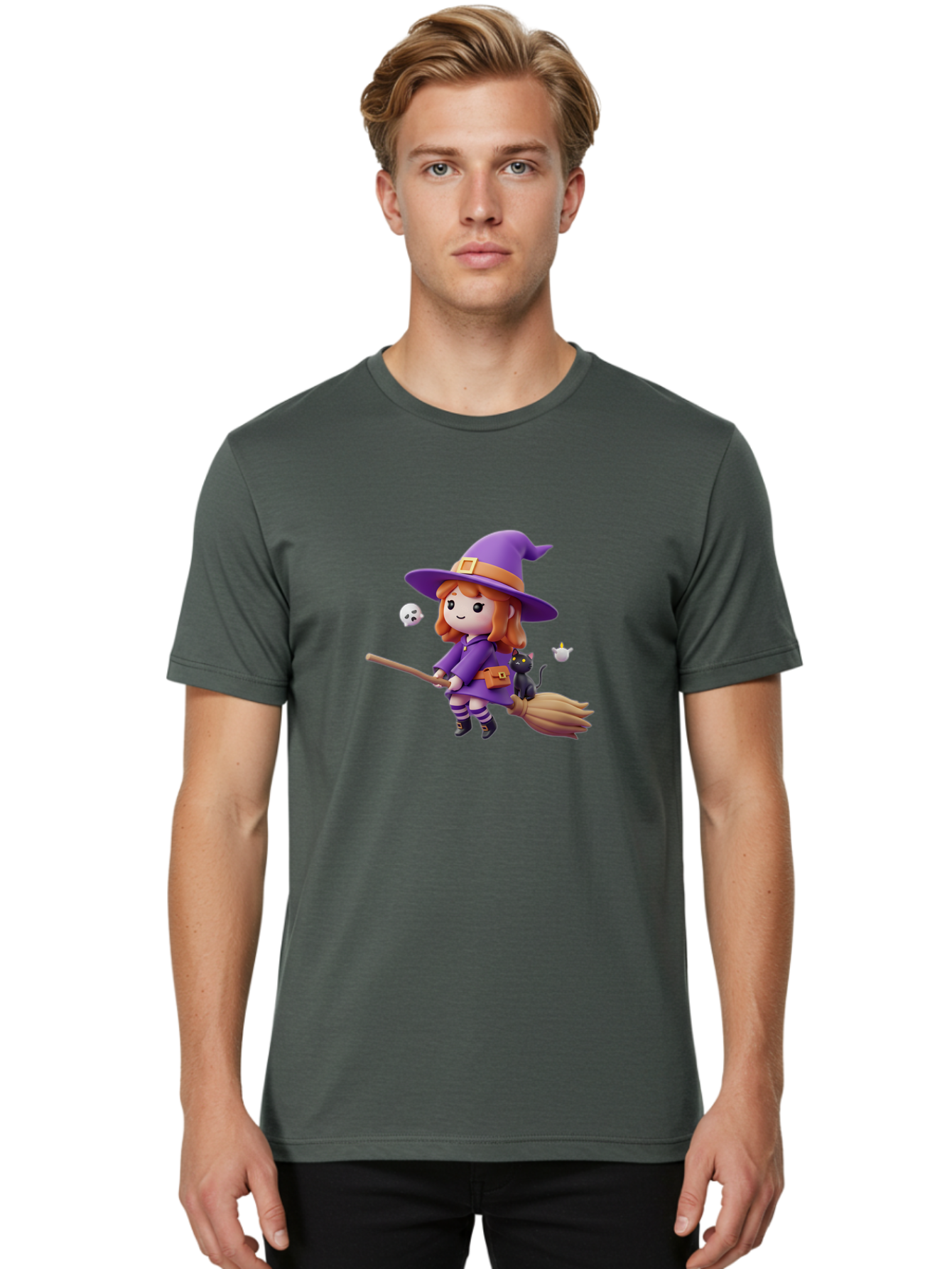 Witch-Flying-On-Broomstick-1 Men'S Graphic Tee, 100% Cotton, Comfortable Casual Summer Wear, Machine Washable, Vintage Camera, Old Camera, Antique Camera, Black Camera, Classic Photography, Photography Equipment, Nostalgic Device, Film Camera, Bal619 27