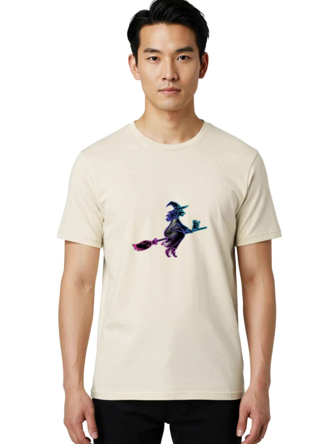 Witch-Flying-On-Broomstick Men'S Graphic Tee, 100% Cotton, Comfortable Casual Summer Wear, Machine Washable, Vintage Camera, Old Camera, Antique Camera, Black Camera, Classic Photography, Photography Equipment, Nostalgic Device, Film Camera, Bal620 28