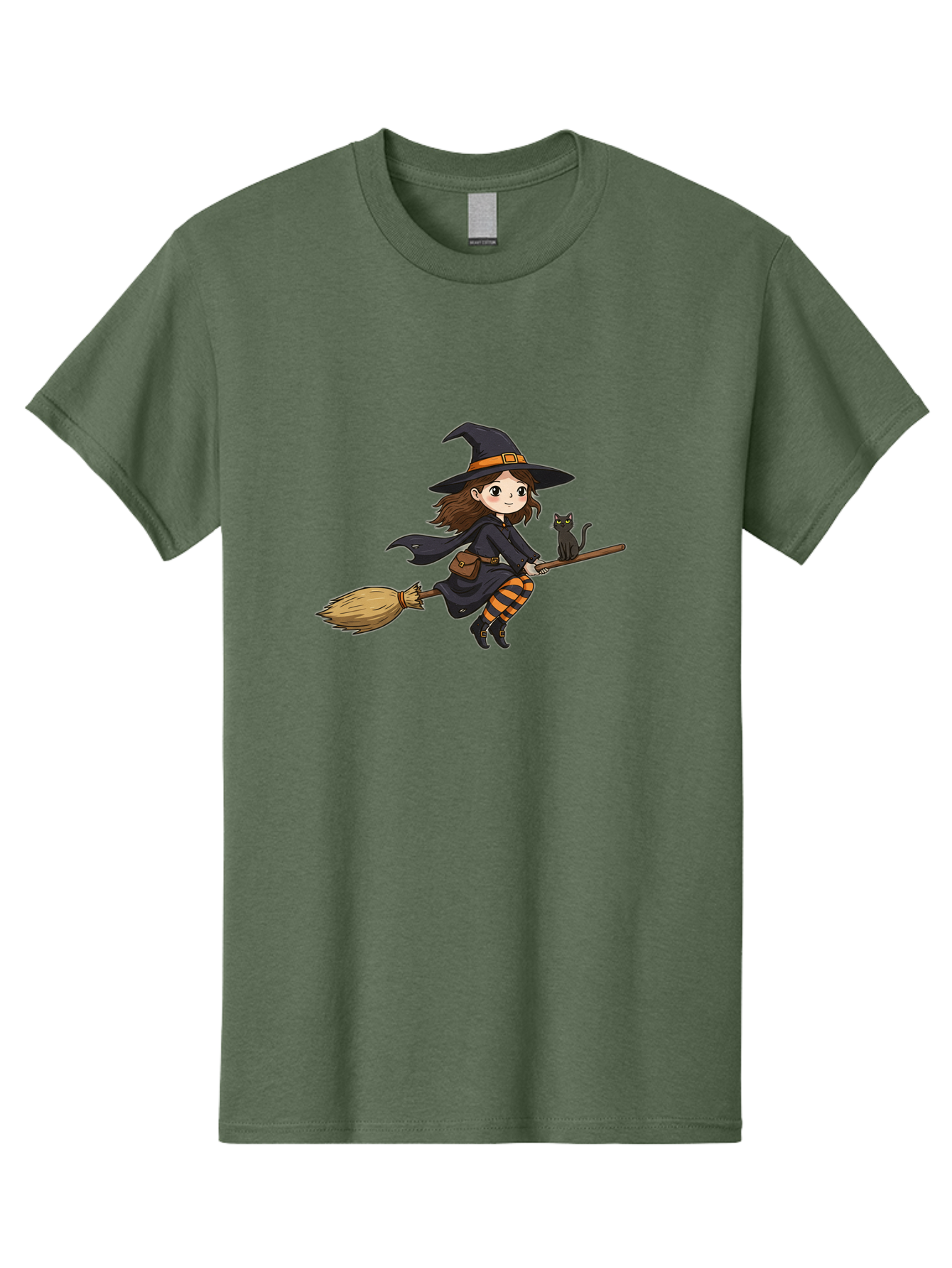 Witch-Flying-With-Cat-2 Men'S Graphic Tee, 100% Cotton, Comfortable Casual Summer Wear, Machine Washable, Vintage Camera, Old Camera, Antique Camera, Black Camera, Classic Photography, Photography Equipment, Nostalgic Device, Film Camera, Bal622 15