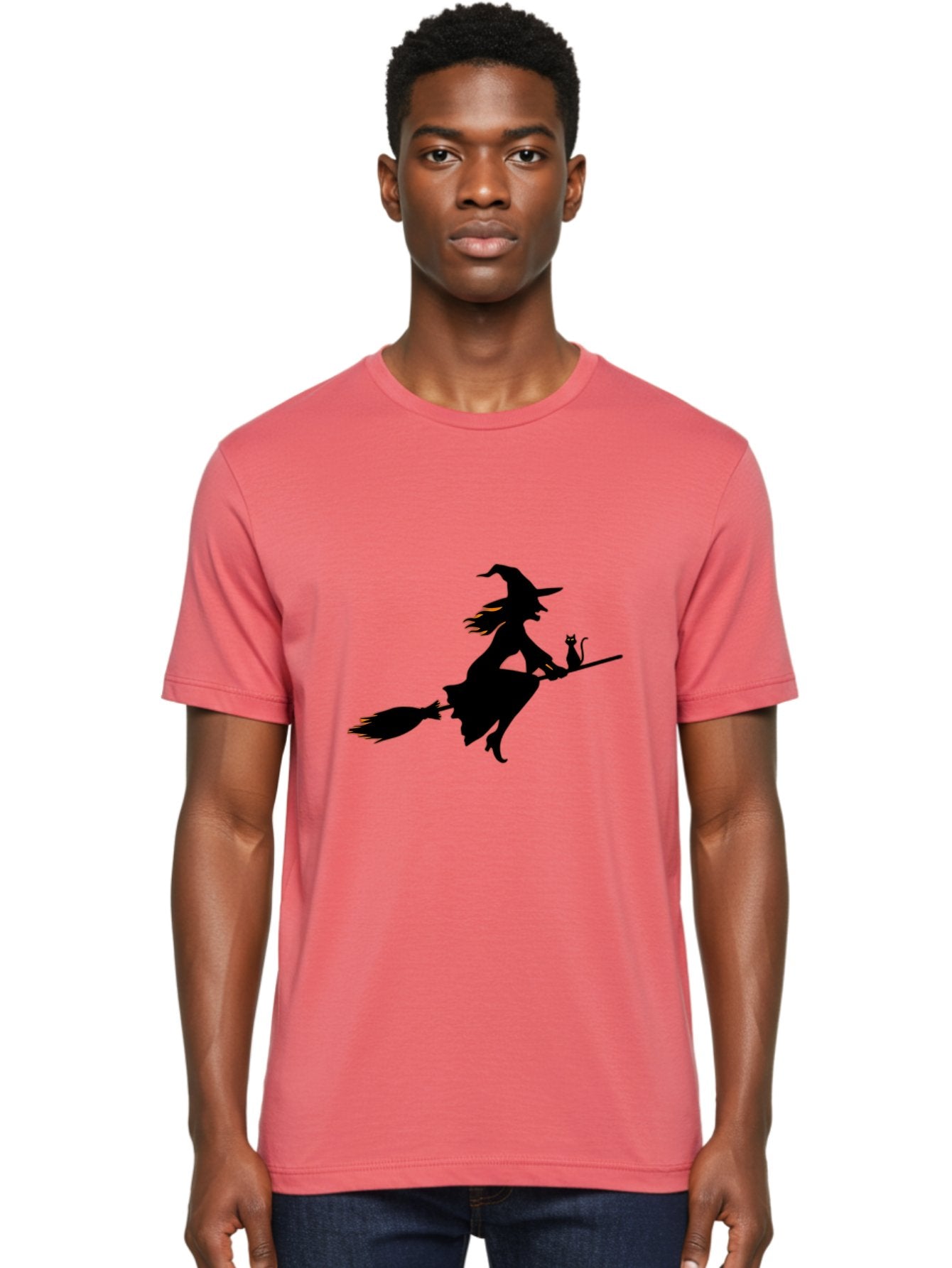 Witch-Flying-With-Cat Men'S Graphic Tee, 100% Cotton, Comfortable Casual Summer Wear, Machine Washable, Vintage Camera, Old Camera, Antique Camera, Black Camera, Classic Photography, Photography Equipment, Nostalgic Device, Film Camera, Bal623 25