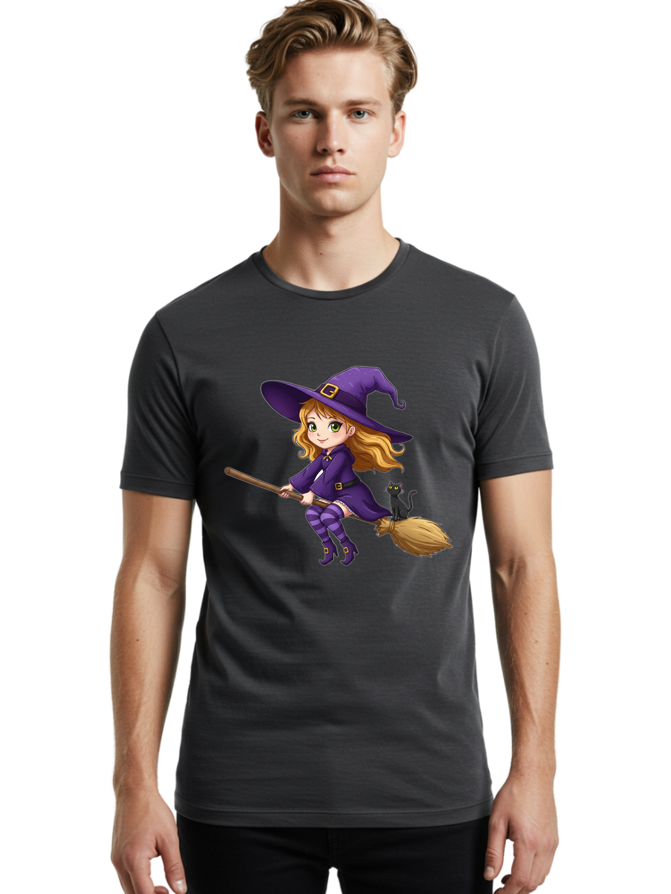 Witch-Flying Men'S Graphic Tee, 100% Cotton, Comfortable Casual Summer Wear, Machine Washable, Vintage Camera, Old Camera, Antique Camera, Black Camera, Classic Photography, Photography Equipment, Nostalgic Device, Film Camera, Camera Art Bal624 27