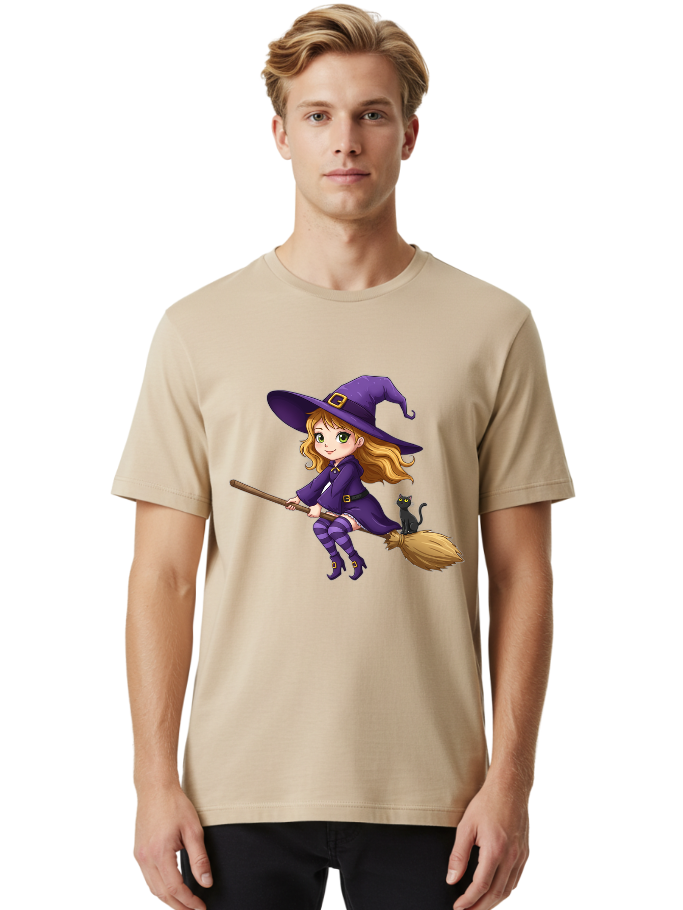 Witch-Flying Men'S Graphic Tee, 100% Cotton, Comfortable Casual Summer Wear, Machine Washable, Vintage Camera, Old Camera, Antique Camera, Black Camera, Classic Photography, Photography Equipment, Nostalgic Device, Film Camera, Camera Art Bal624 30
