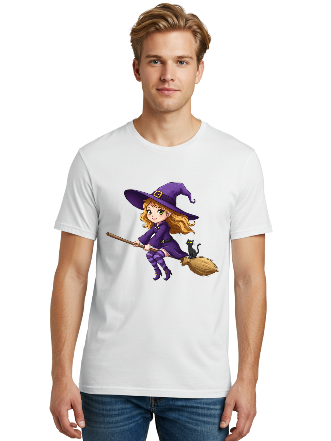 Witch-Flying Men'S Graphic Tee, 100% Cotton, Comfortable Casual Summer Wear, Machine Washable, Vintage Camera, Old Camera, Antique Camera, Black Camera, Classic Photography, Photography Equipment, Nostalgic Device, Film Camera, Camera Art Bal624 17