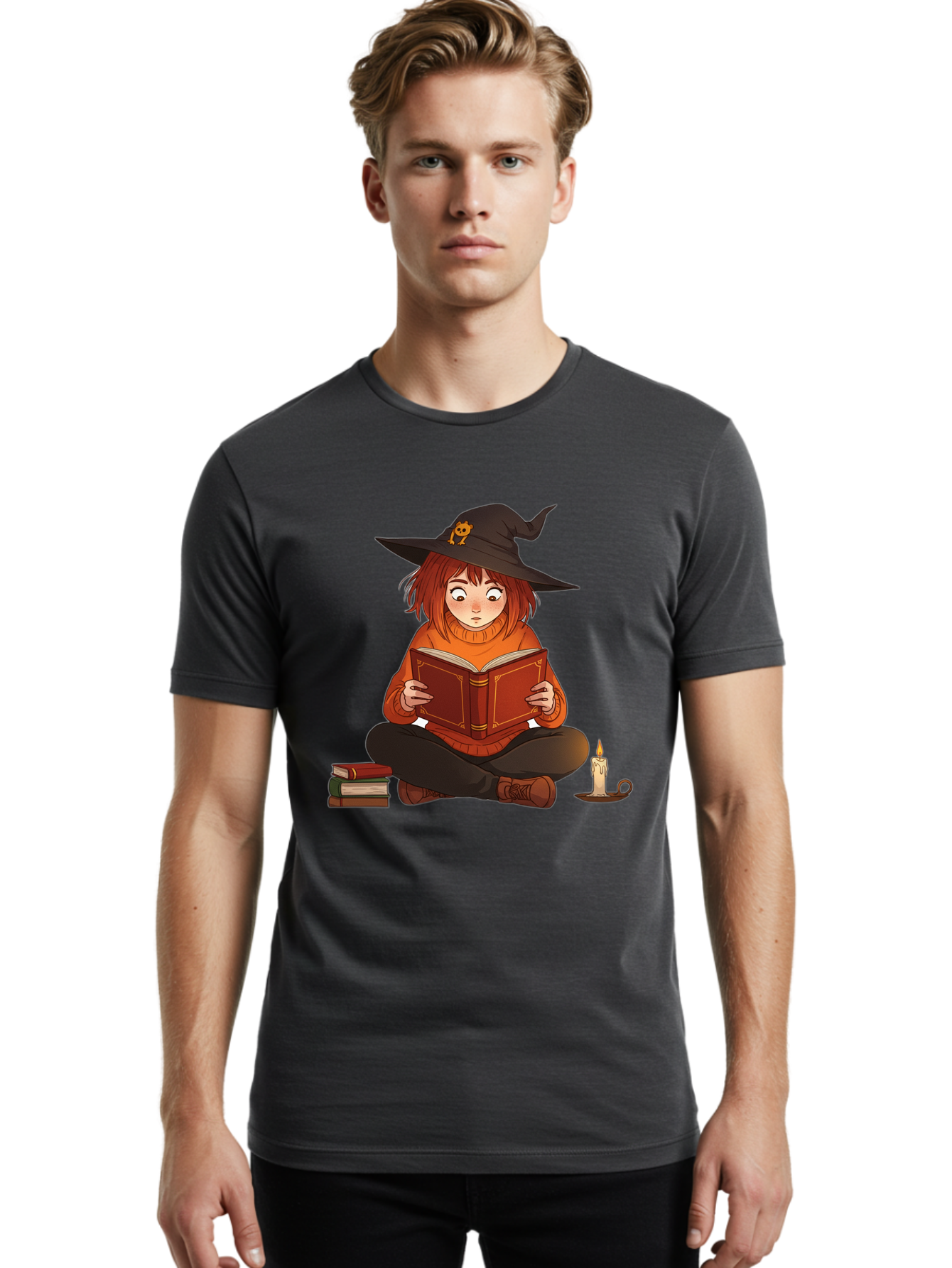 Witch-Reading-Book Men'S Graphic Tee, 100% Cotton, Comfortable Casual Summer Wear, Machine Washable, Vintage Camera, Old Camera, Antique Camera, Black Camera, Classic Photography, Photography Equipment, Nostalgic Device, Film Camera, Bal625 27