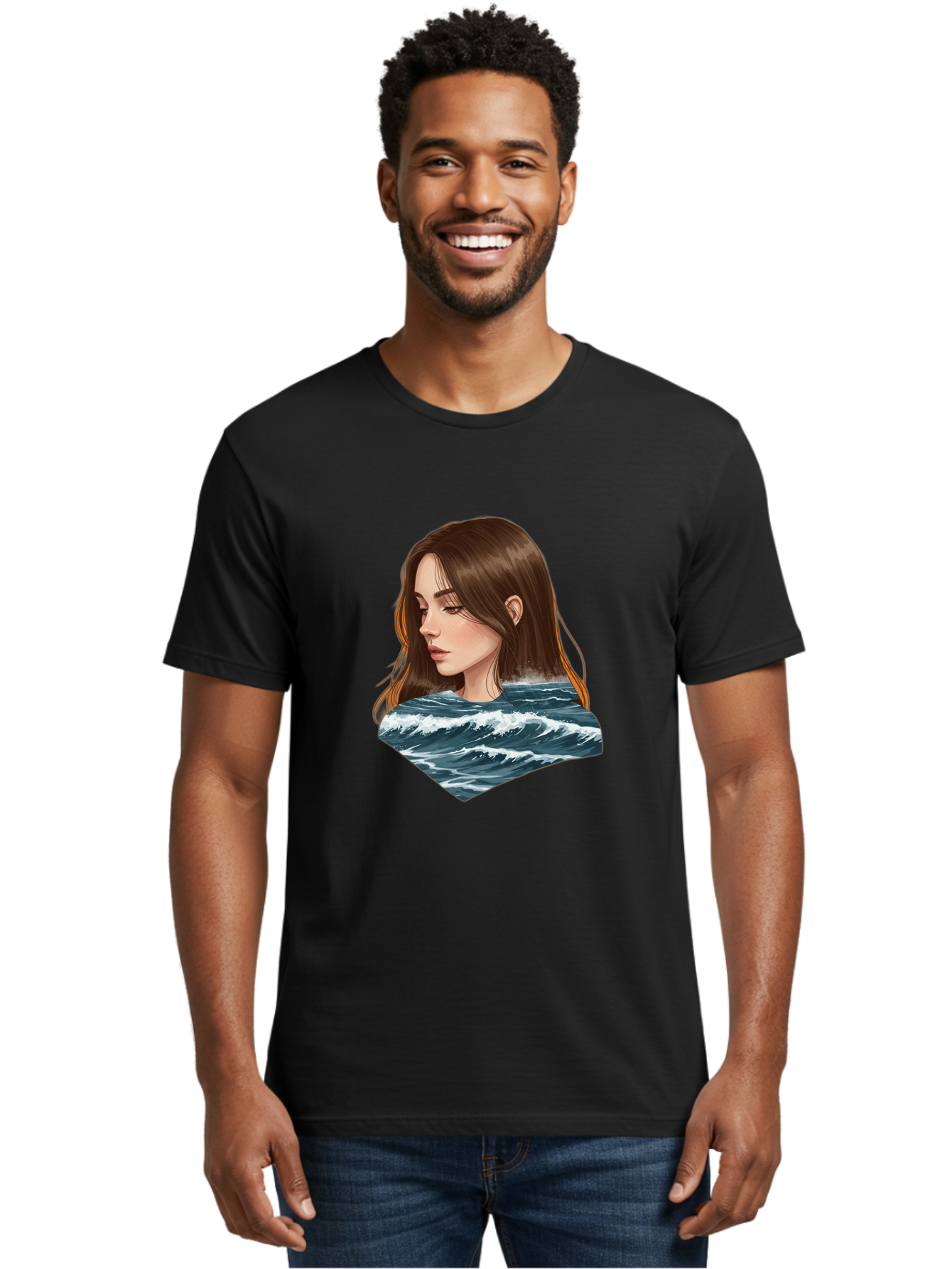 Woman-Emerging-From-Waves Men'S Graphic Tee, 100% Cotton, Comfortable Casual Summer Wear, Machine Washable, Vintage Camera, Old Camera, Antique Camera, Black Camera, Classic Photography, Photography Equipment, Nostalgic Device, Film Camera, Bal627 17