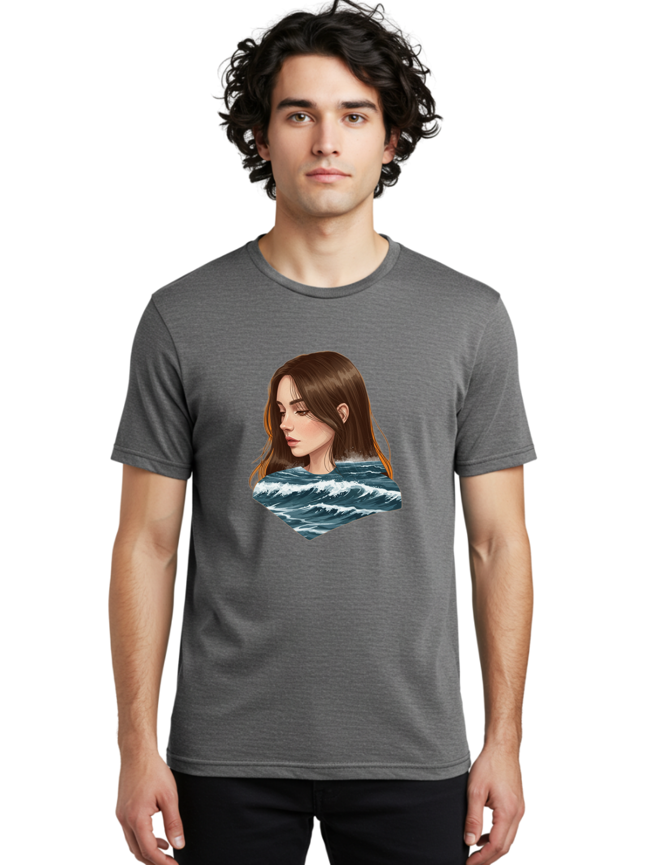 Woman-Emerging-From-Waves Men'S Graphic Tee, 100% Cotton, Comfortable Casual Summer Wear, Machine Washable, Vintage Camera, Old Camera, Antique Camera, Black Camera, Classic Photography, Photography Equipment, Nostalgic Device, Film Camera, Bal627 16