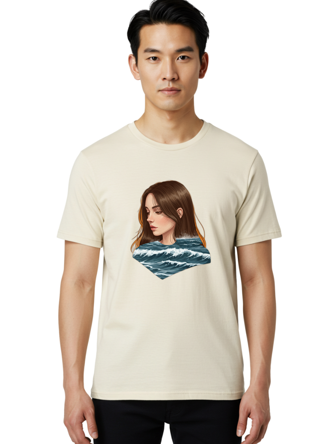 Woman-Emerging-From-Waves Men'S Graphic Tee, 100% Cotton, Comfortable Casual Summer Wear, Machine Washable, Vintage Camera, Old Camera, Antique Camera, Black Camera, Classic Photography, Photography Equipment, Nostalgic Device, Film Camera, Bal627 28