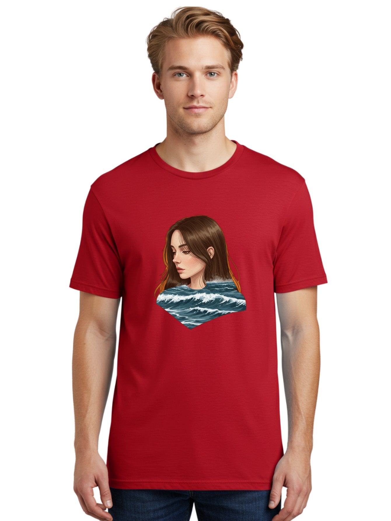 Woman-Emerging-From-Waves Men'S Graphic Tee, 100% Cotton, Comfortable Casual Summer Wear, Machine Washable, Vintage Camera, Old Camera, Antique Camera, Black Camera, Classic Photography, Photography Equipment, Nostalgic Device, Film Camera, Bal627 23