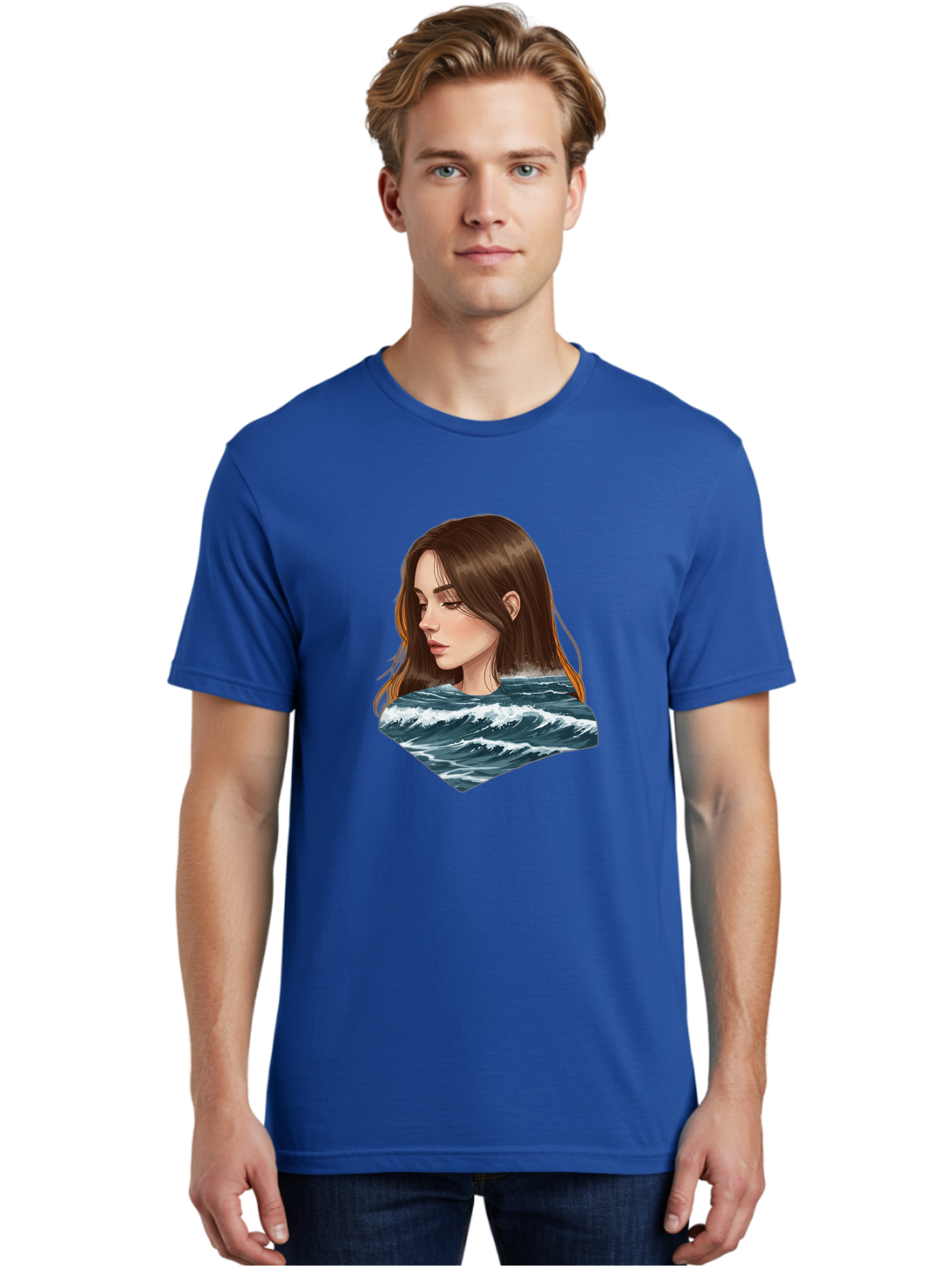 Woman-Emerging-From-Waves Men'S Graphic Tee, 100% Cotton, Comfortable Casual Summer Wear, Machine Washable, Vintage Camera, Old Camera, Antique Camera, Black Camera, Classic Photography, Photography Equipment, Nostalgic Device, Film Camera, Bal627 21