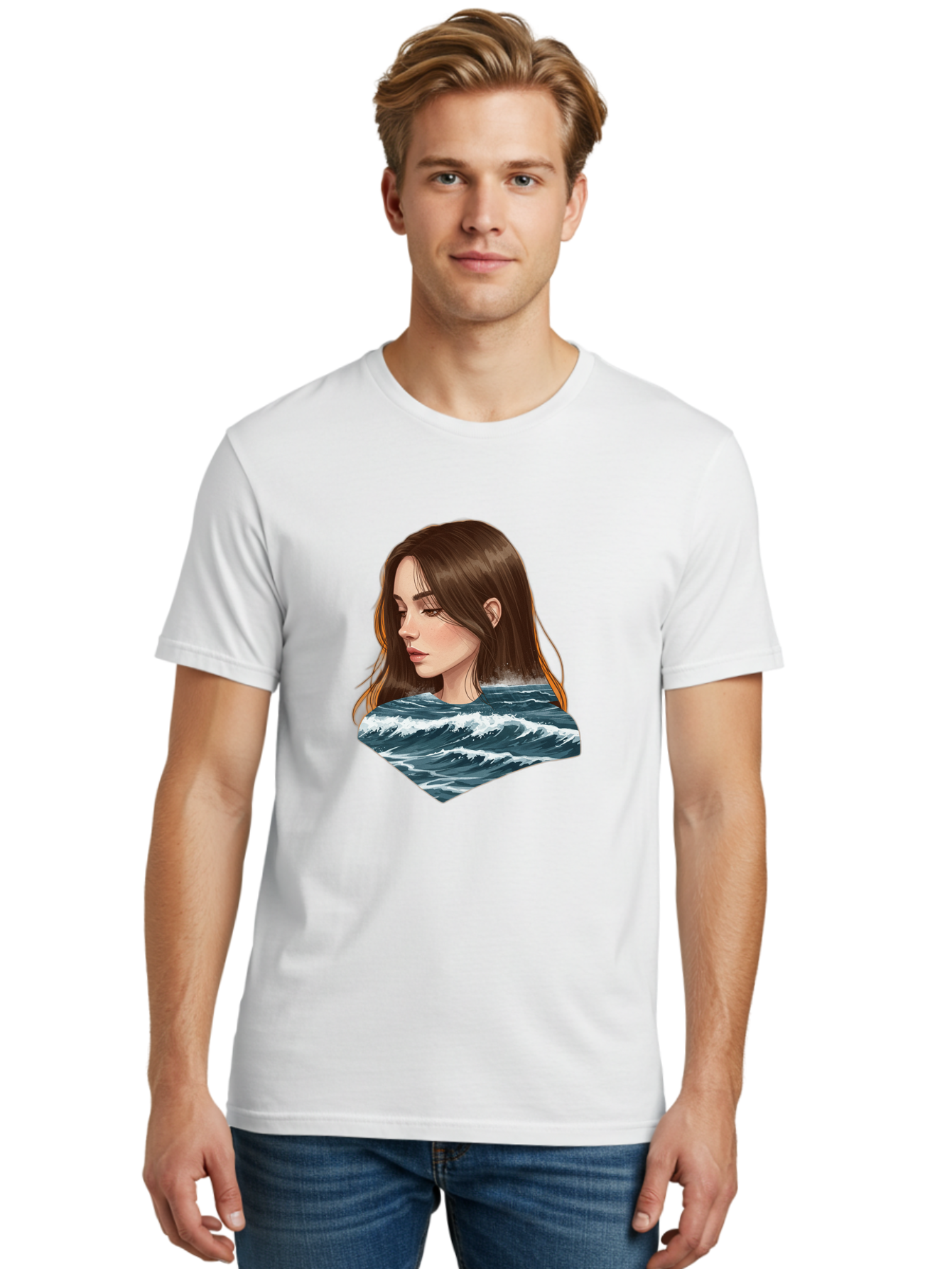 Woman-Emerging-From-Waves Men'S Graphic Tee, 100% Cotton, Comfortable Casual Summer Wear, Machine Washable, Vintage Camera, Old Camera, Antique Camera, Black Camera, Classic Photography, Photography Equipment, Nostalgic Device, Film Camera, Bal627 22