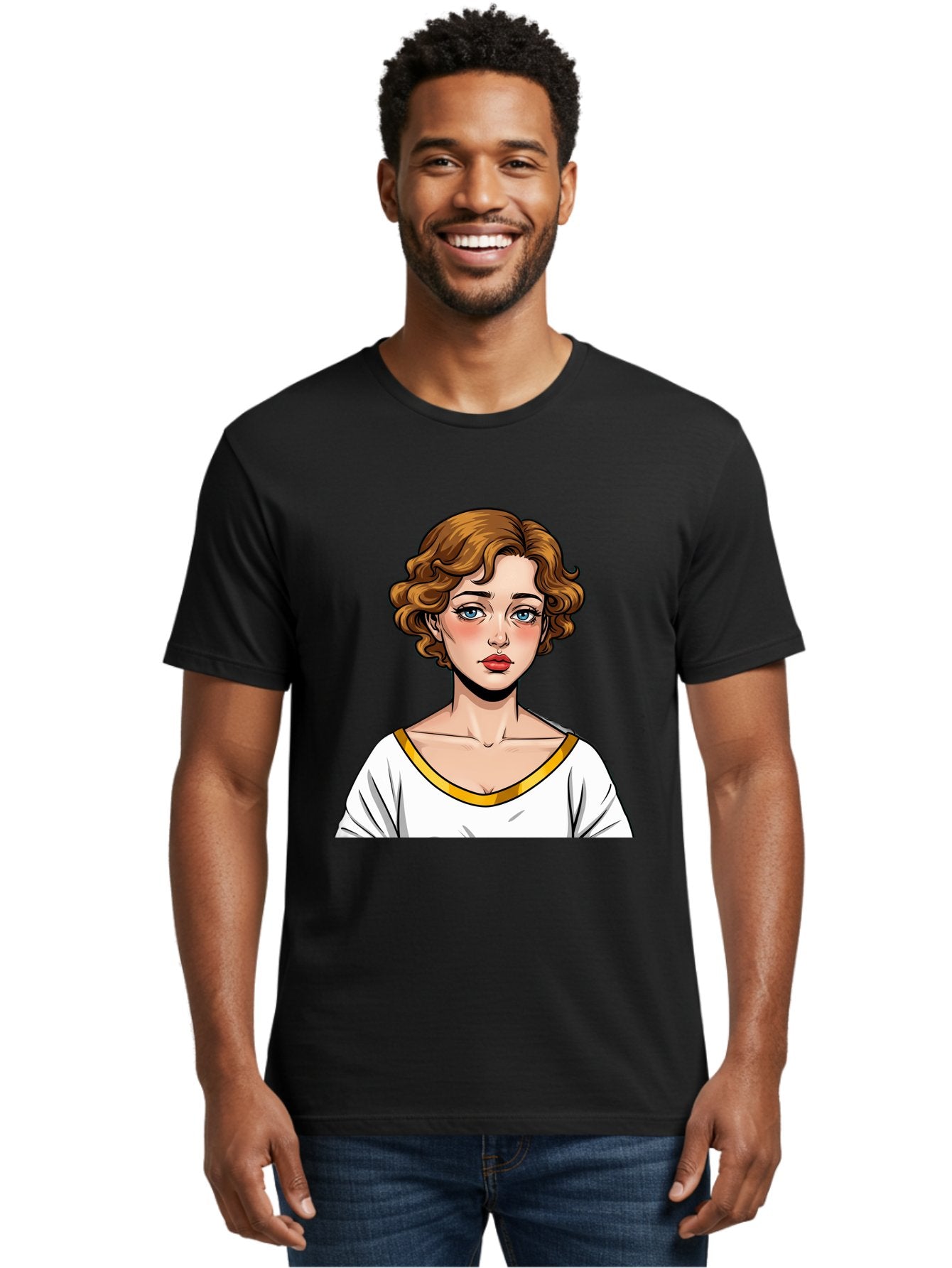 Woman-Portrait-1 Men'S Graphic Tee, 100% Cotton, Comfortable Casual Summer Wear, Machine Washable, Vintage Camera, Old Camera, Antique Camera, Black Camera, Classic Photography, Photography Equipment, Nostalgic Device, Film Camera, Camera Art Bal628 21