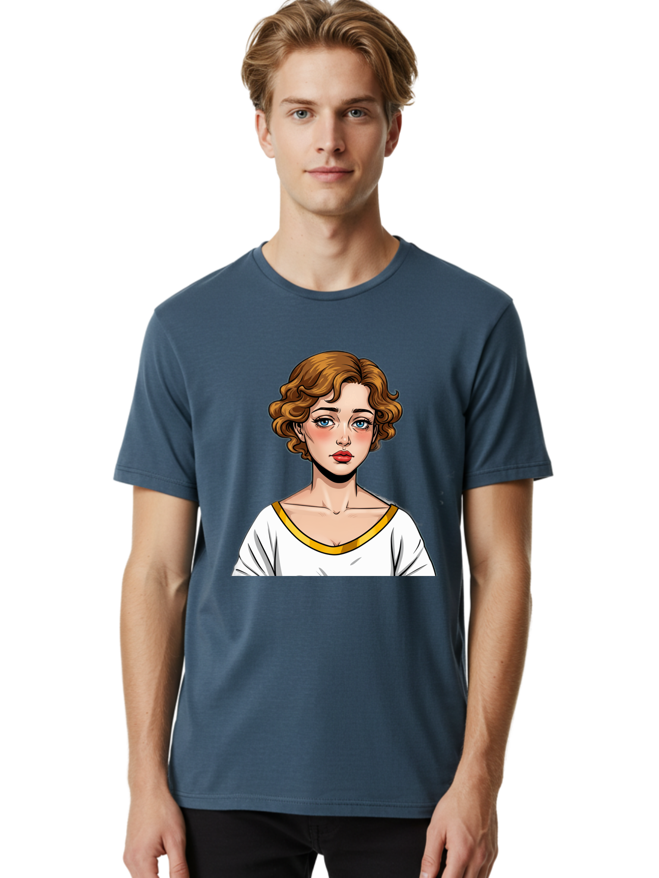 Woman-Portrait-1 Men'S Graphic Tee, 100% Cotton, Comfortable Casual Summer Wear, Machine Washable, Vintage Camera, Old Camera, Antique Camera, Black Camera, Classic Photography, Photography Equipment, Nostalgic Device, Film Camera, Camera Art Bal628 24