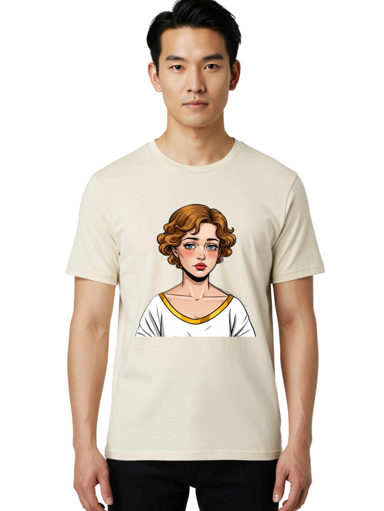 Woman-Portrait-1 Men'S Graphic Tee, 100% Cotton, Comfortable Casual Summer Wear, Machine Washable, Vintage Camera, Old Camera, Antique Camera, Black Camera, Classic Photography, Photography Equipment, Nostalgic Device, Film Camera, Camera Art Bal628 28