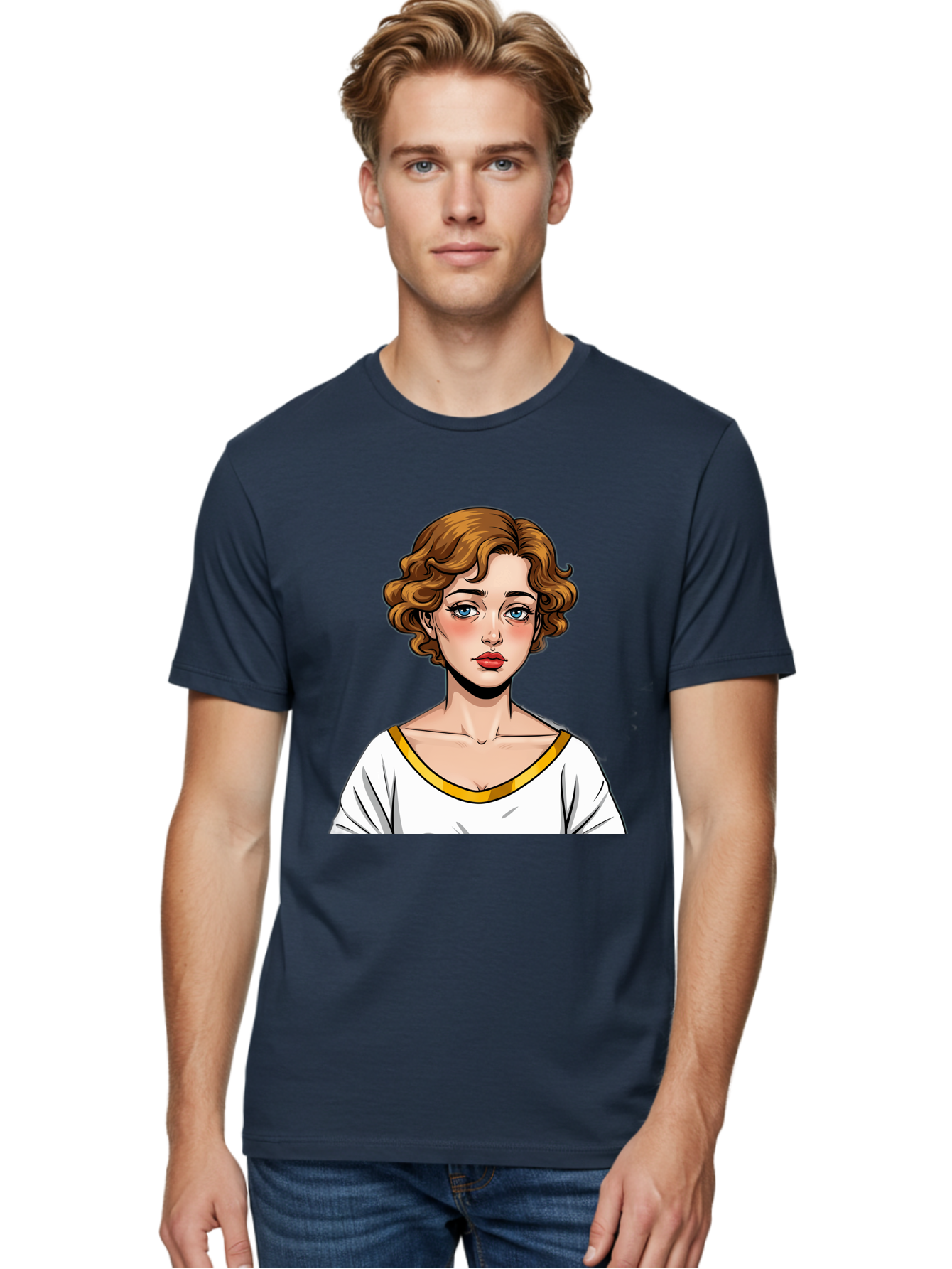 Woman-Portrait-1 Men'S Graphic Tee, 100% Cotton, Comfortable Casual Summer Wear, Machine Washable, Vintage Camera, Old Camera, Antique Camera, Black Camera, Classic Photography, Photography Equipment, Nostalgic Device, Film Camera, Camera Art Bal628 23