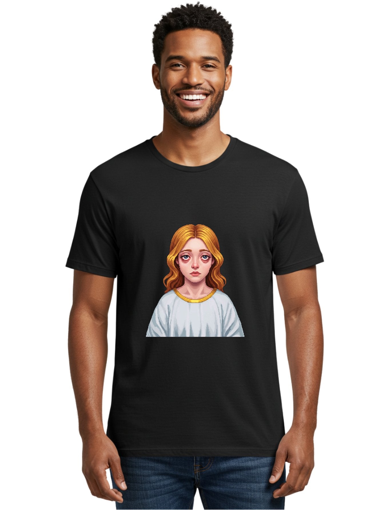 Woman-Portrait Men'S Graphic Tee, 100% Cotton, Comfortable Casual Summer Wear, Machine Washable, Vintage Camera, Old Camera, Antique Camera, Black Camera, Classic Photography, Photography Equipment, Nostalgic Device, Film Camera, Camera Art Bal629 29