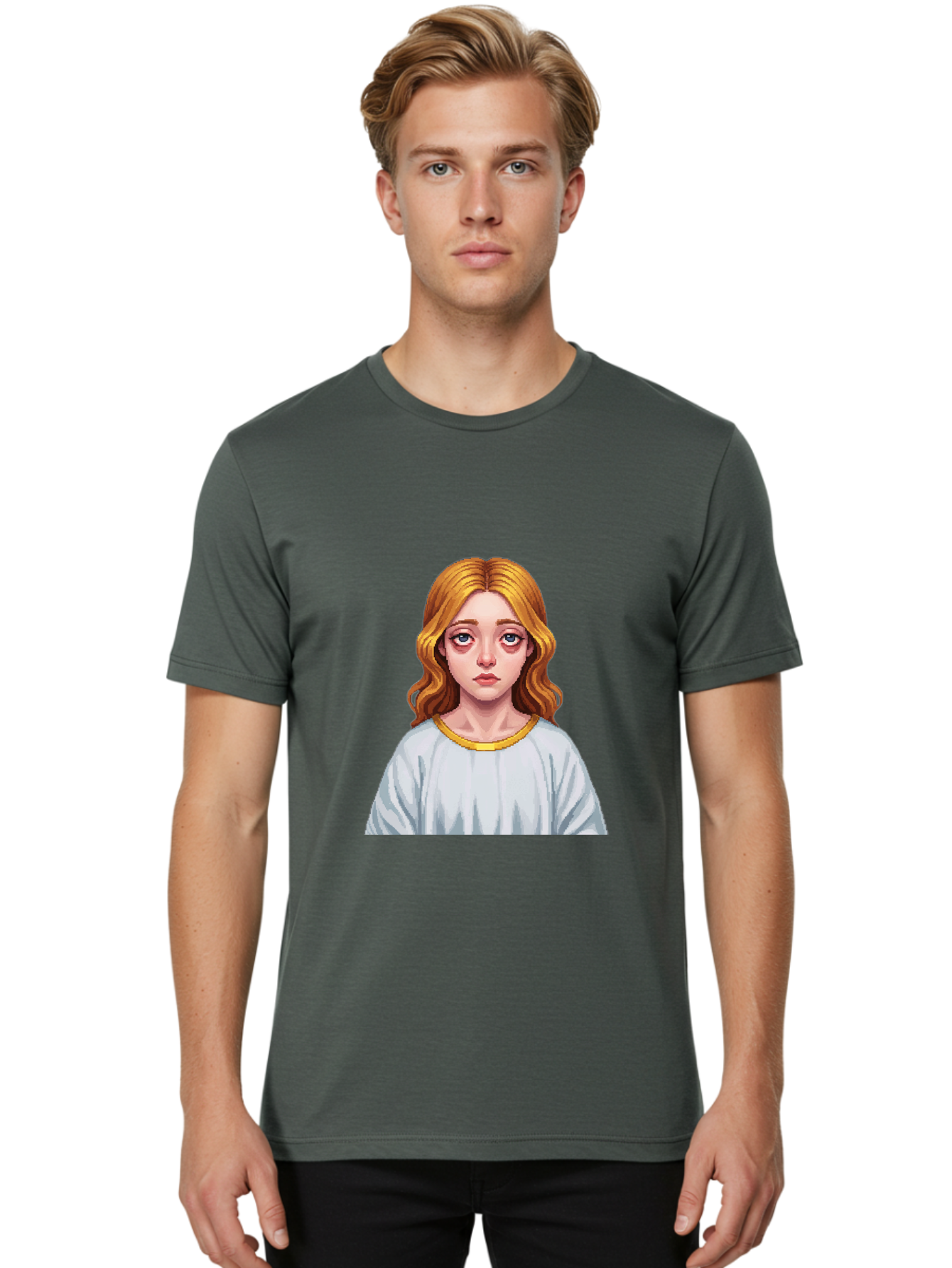 Woman-Portrait Men'S Graphic Tee, 100% Cotton, Comfortable Casual Summer Wear, Machine Washable, Vintage Camera, Old Camera, Antique Camera, Black Camera, Classic Photography, Photography Equipment, Nostalgic Device, Film Camera, Camera Art Bal629 21