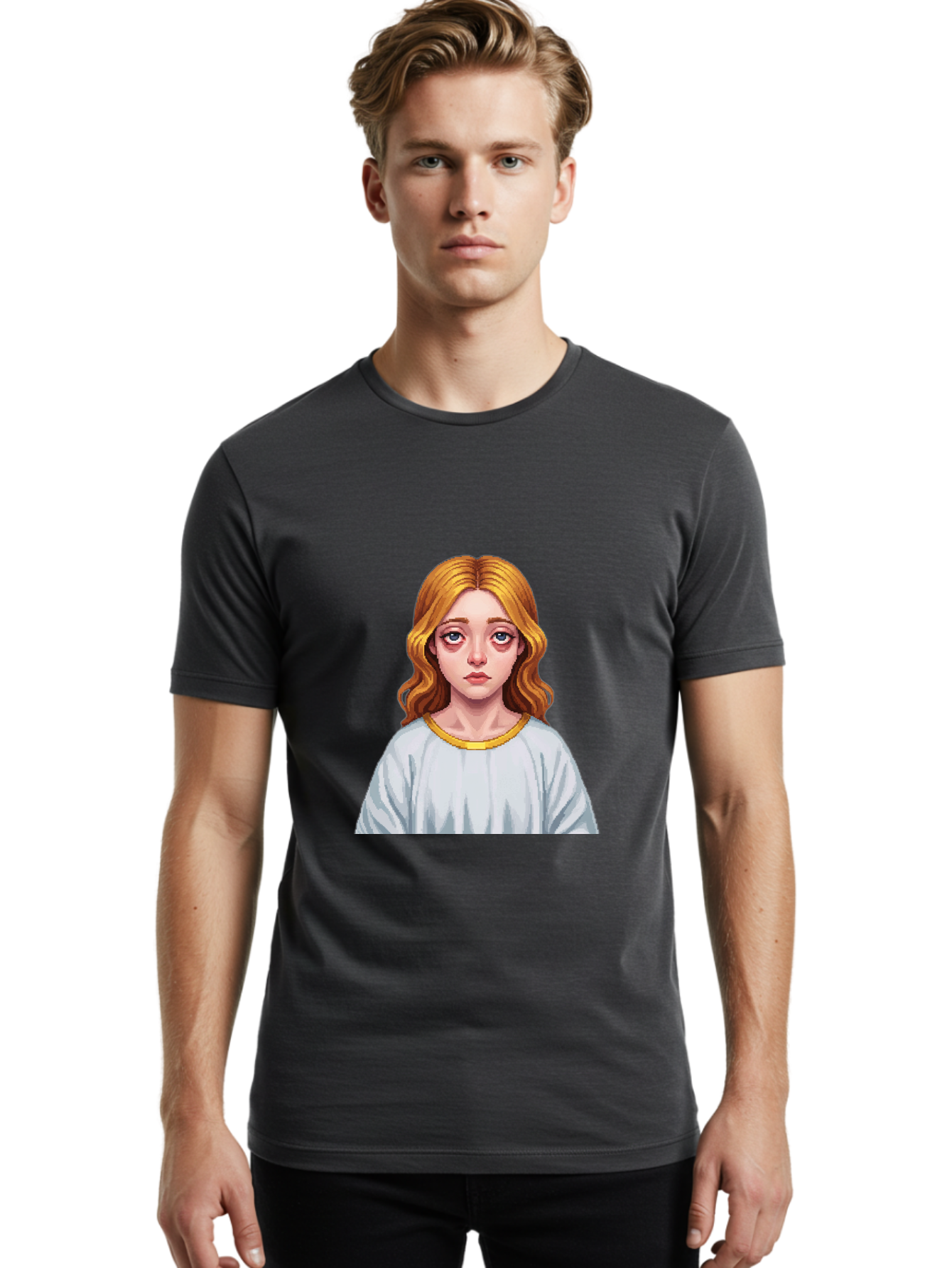 Woman-Portrait Men'S Graphic Tee, 100% Cotton, Comfortable Casual Summer Wear, Machine Washable, Vintage Camera, Old Camera, Antique Camera, Black Camera, Classic Photography, Photography Equipment, Nostalgic Device, Film Camera, Camera Art Bal629 16