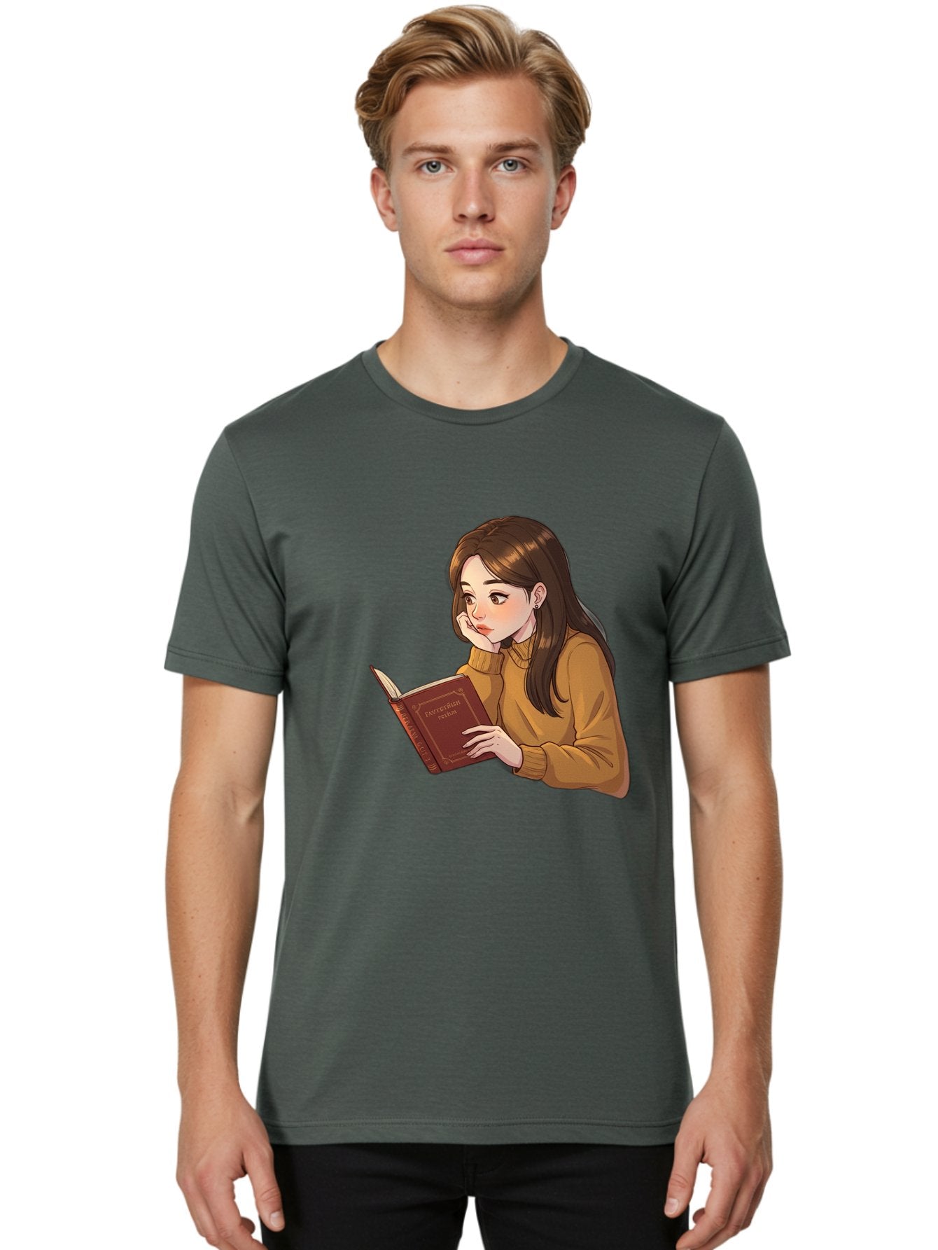 Woman-Reading-Book Men'S Graphic Tee, 100% Cotton, Comfortable Casual Summer Wear, Machine Washable, Vintage Camera, Old Camera, Antique Camera, Black Camera, Classic Photography, Photography Equipment, Nostalgic Device, Film Camera, Bal630 24