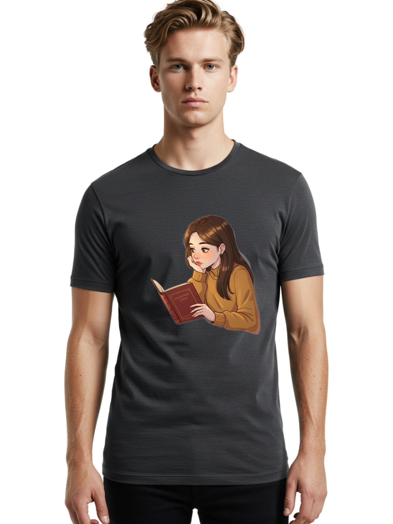 Woman-Reading-Book Men'S Graphic Tee, 100% Cotton, Comfortable Casual Summer Wear, Machine Washable, Vintage Camera, Old Camera, Antique Camera, Black Camera, Classic Photography, Photography Equipment, Nostalgic Device, Film Camera, Bal630 27