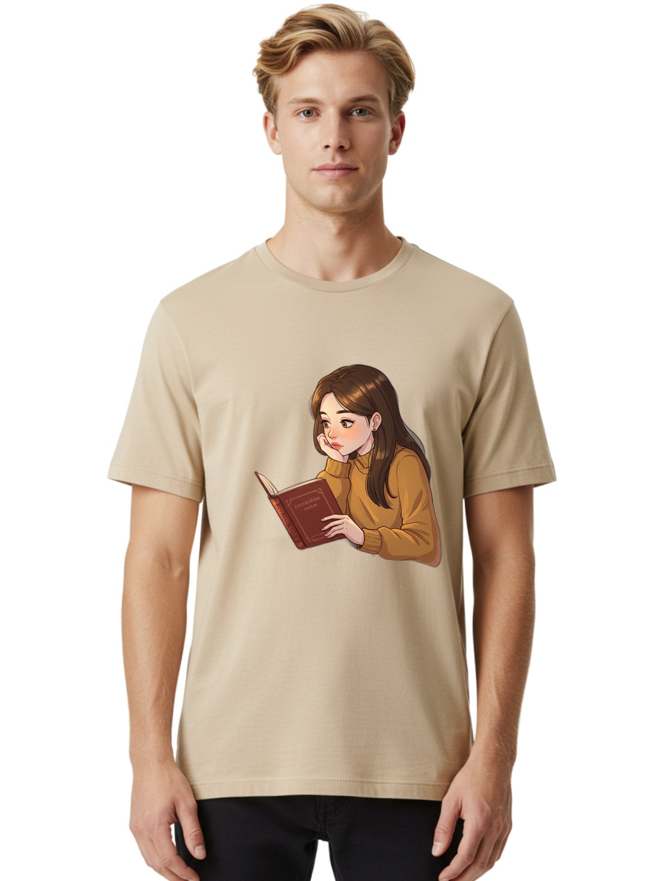 Woman-Reading-Book Men'S Graphic Tee, 100% Cotton, Comfortable Casual Summer Wear, Machine Washable, Vintage Camera, Old Camera, Antique Camera, Black Camera, Classic Photography, Photography Equipment, Nostalgic Device, Film Camera, Bal630 22