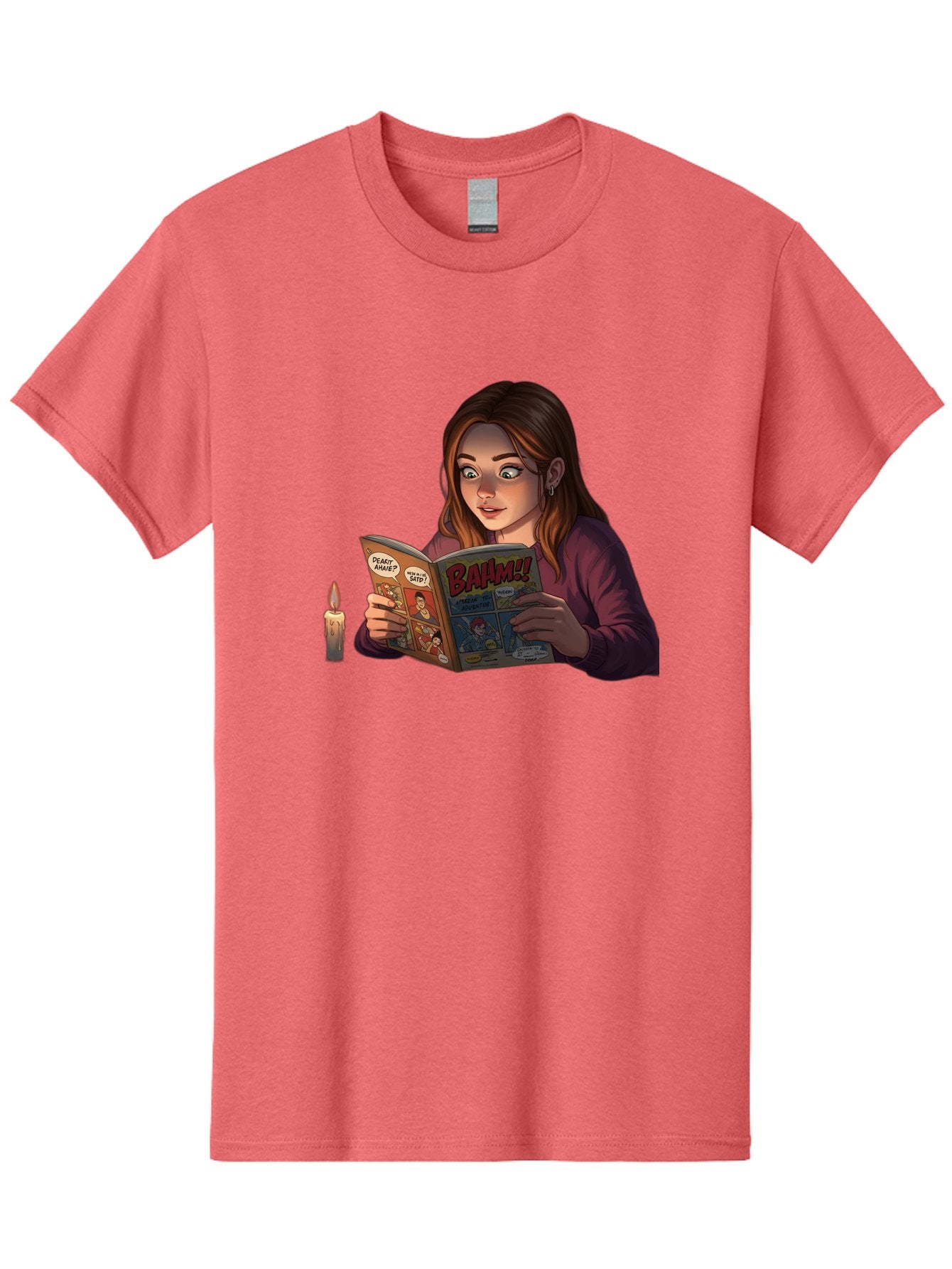 Woman-Reading-Comic Men'S Graphic Tee, 100% Cotton, Comfortable Casual Summer Wear, Machine Washable, Vintage Camera, Old Camera, Antique Camera, Black Camera, Classic Photography, Photography Equipment, Nostalgic Device, Film Camera, Bal631 5