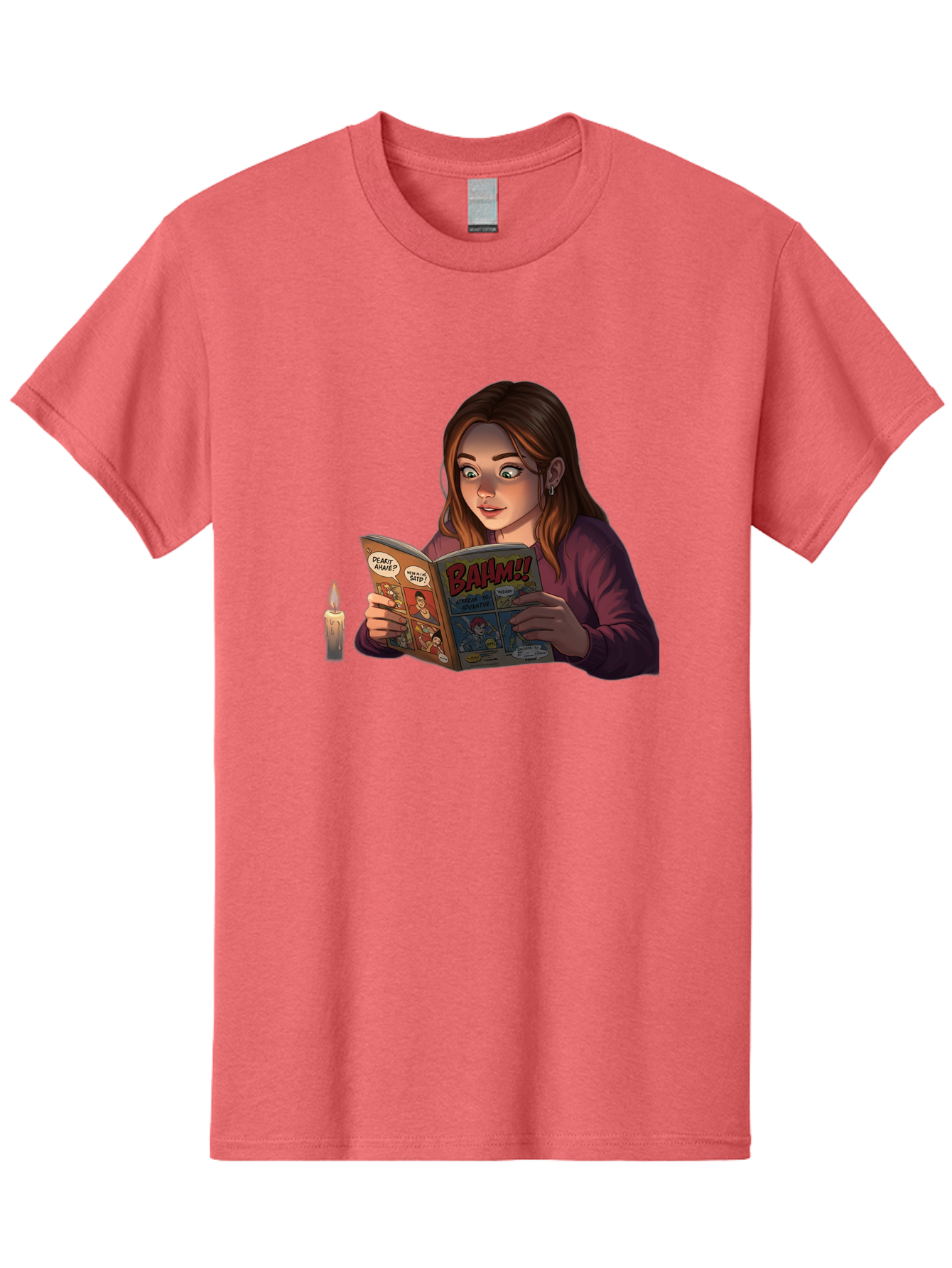 Woman-Reading-Comic Men'S Graphic Tee, 100% Cotton, Comfortable Casual Summer Wear, Machine Washable, Vintage Camera, Old Camera, Antique Camera, Black Camera, Classic Photography, Photography Equipment, Nostalgic Device, Film Camera, Bal631 8