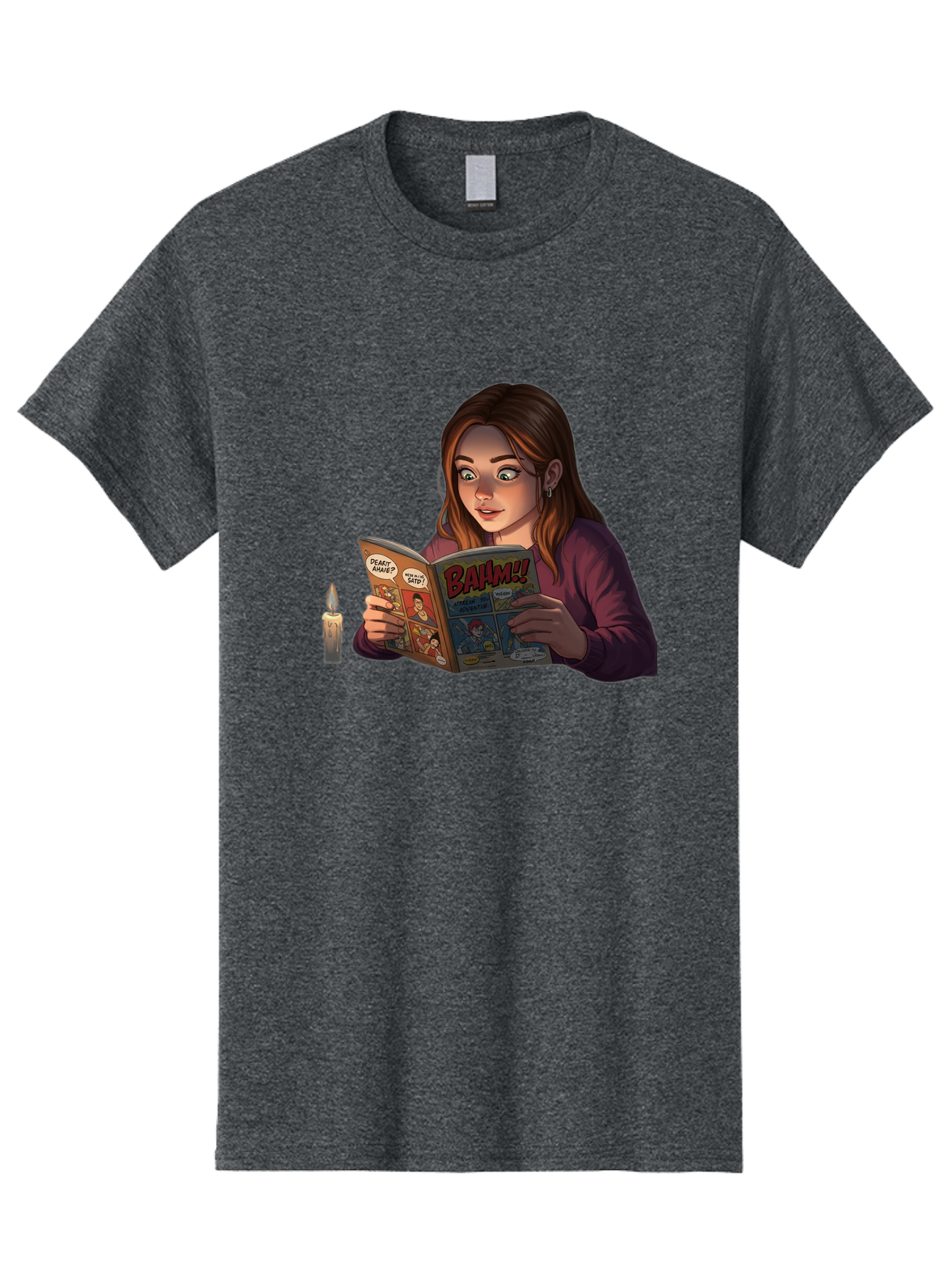 Woman-Reading-Comic Men'S Graphic Tee, 100% Cotton, Comfortable Casual Summer Wear, Machine Washable, Vintage Camera, Old Camera, Antique Camera, Black Camera, Classic Photography, Photography Equipment, Nostalgic Device, Film Camera, Bal631 3