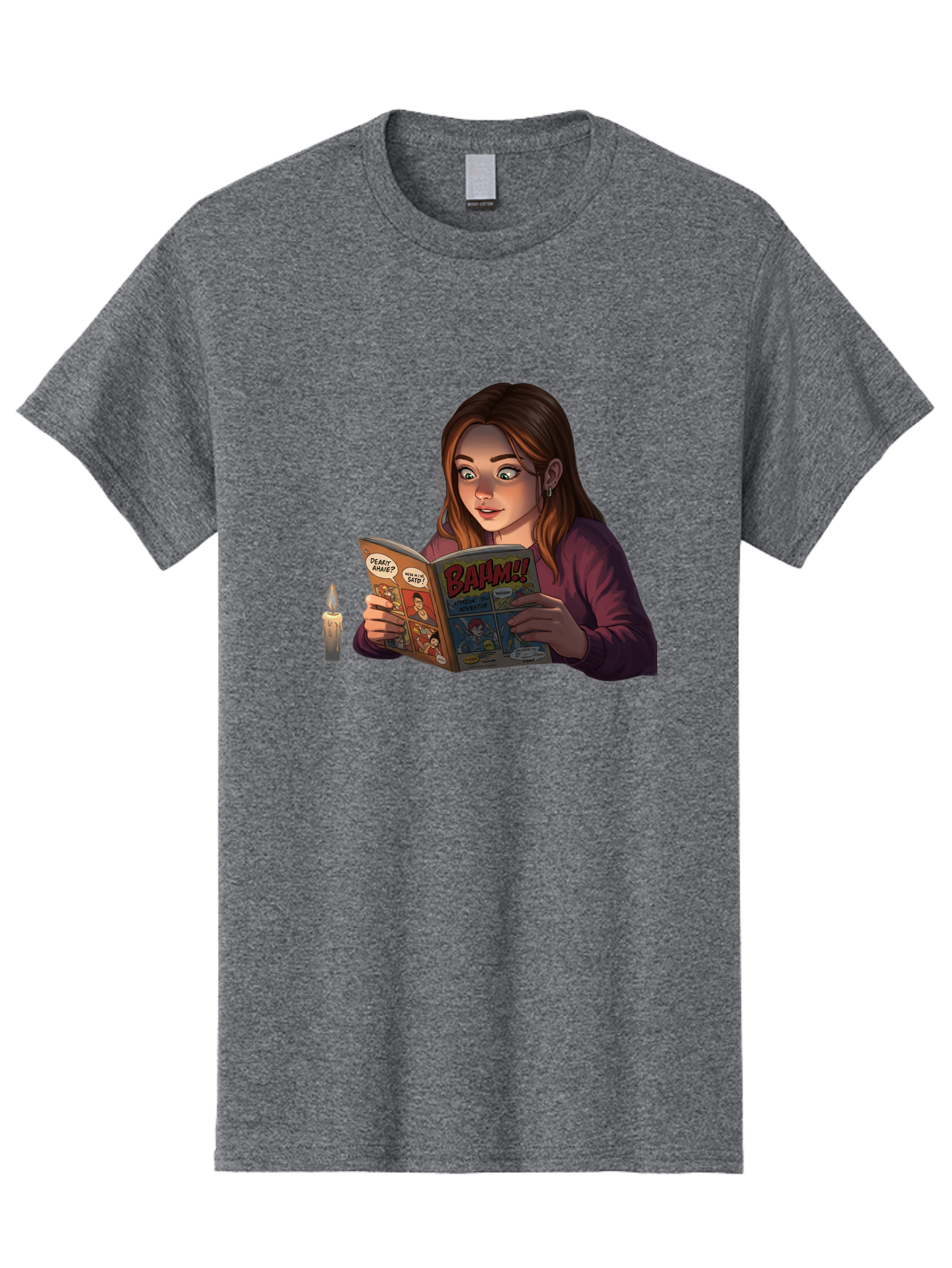 Woman-Reading-Comic Men'S Graphic Tee, 100% Cotton, Comfortable Casual Summer Wear, Machine Washable, Vintage Camera, Old Camera, Antique Camera, Black Camera, Classic Photography, Photography Equipment, Nostalgic Device, Film Camera, Bal631
