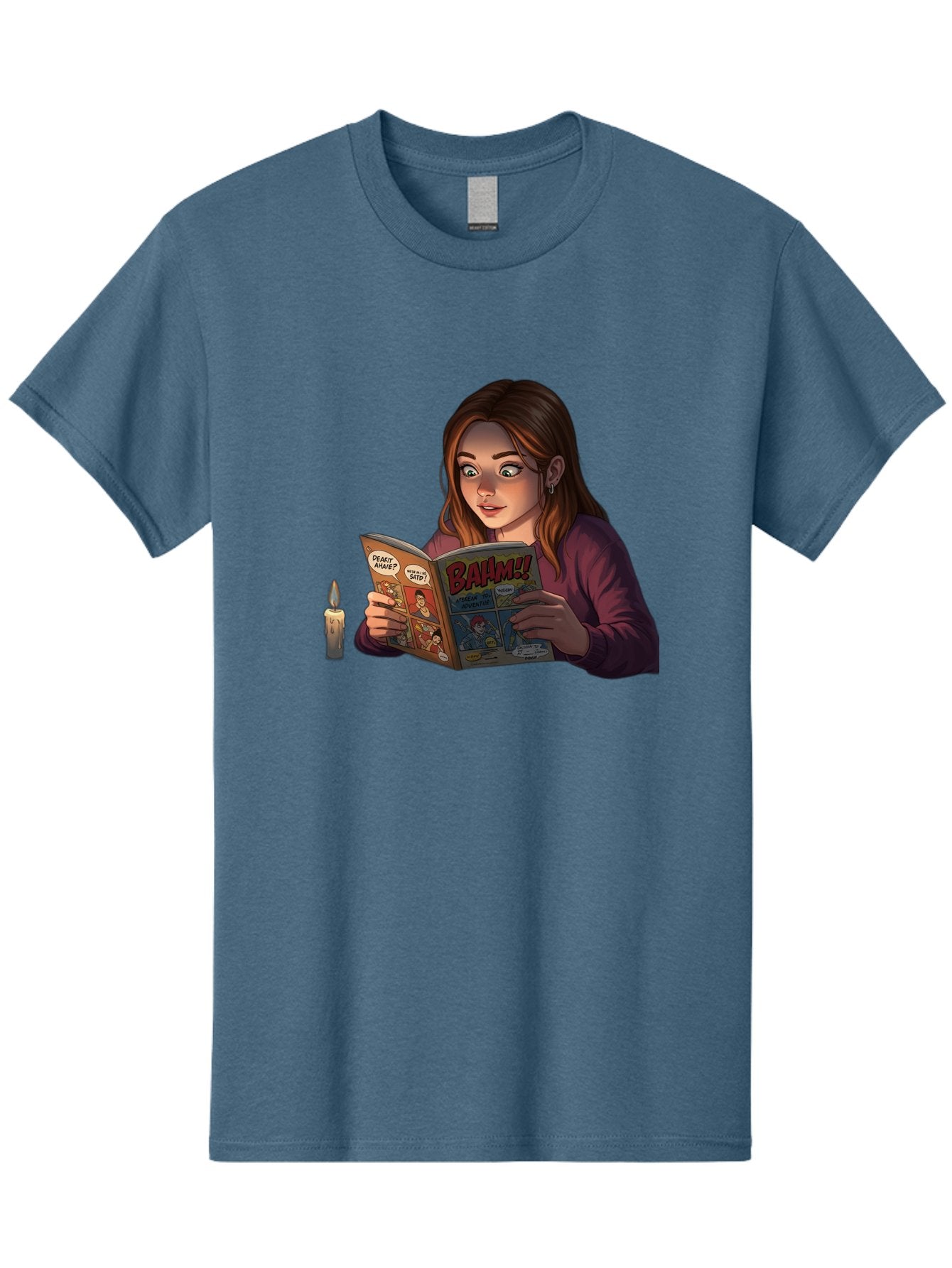 Woman-Reading-Comic Men'S Graphic Tee, 100% Cotton, Comfortable Casual Summer Wear, Machine Washable, Vintage Camera, Old Camera, Antique Camera, Black Camera, Classic Photography, Photography Equipment, Nostalgic Device, Film Camera, Bal631