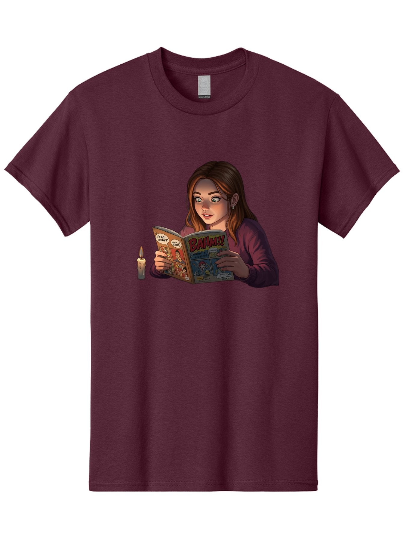 Woman-Reading-Comic Men'S Graphic Tee, 100% Cotton, Comfortable Casual Summer Wear, Machine Washable, Vintage Camera, Old Camera, Antique Camera, Black Camera, Classic Photography, Photography Equipment, Nostalgic Device, Film Camera, Bal631 3