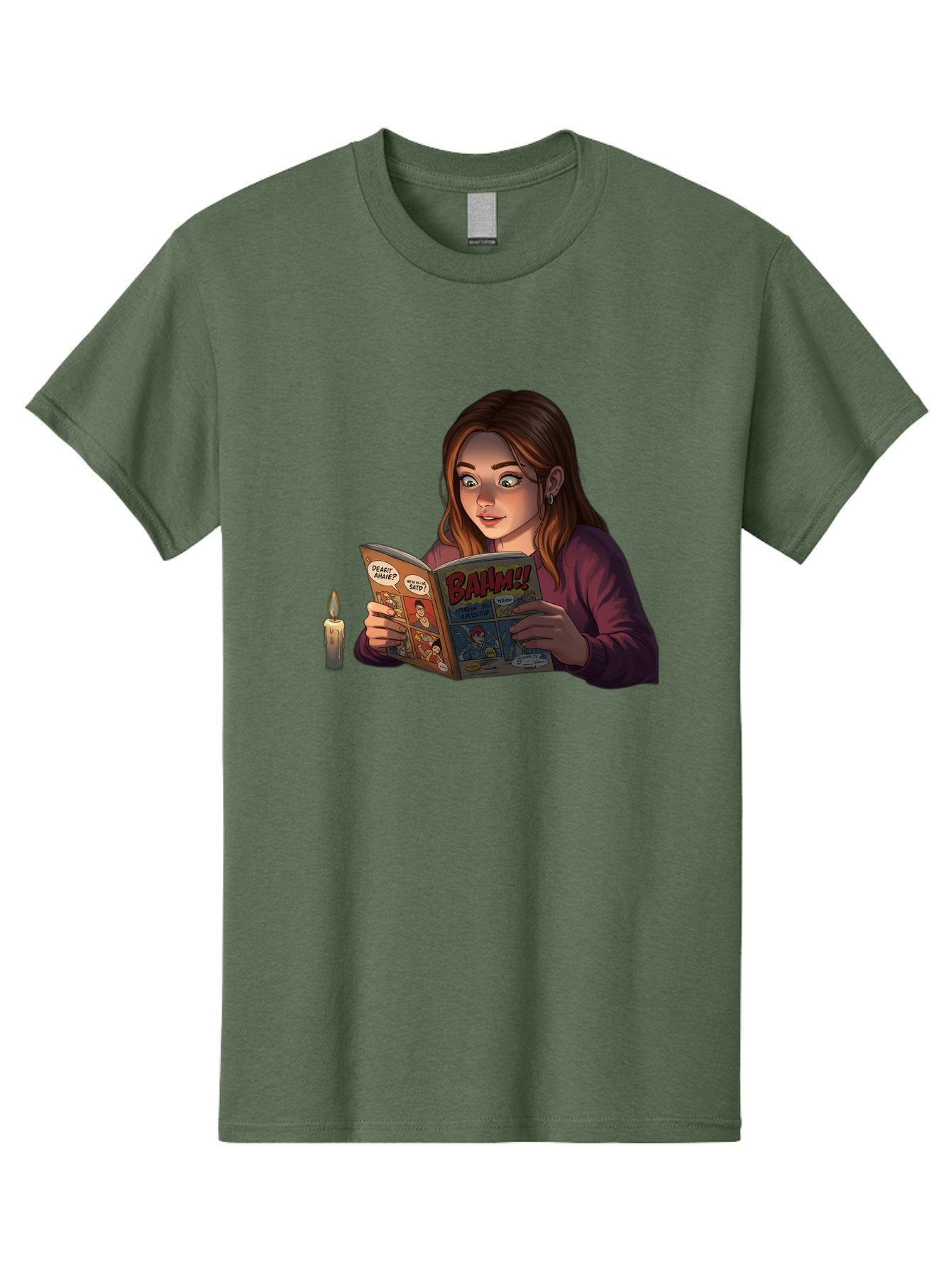 Woman-Reading-Comic Men'S Graphic Tee, 100% Cotton, Comfortable Casual Summer Wear, Machine Washable, Vintage Camera, Old Camera, Antique Camera, Black Camera, Classic Photography, Photography Equipment, Nostalgic Device, Film Camera, Bal631