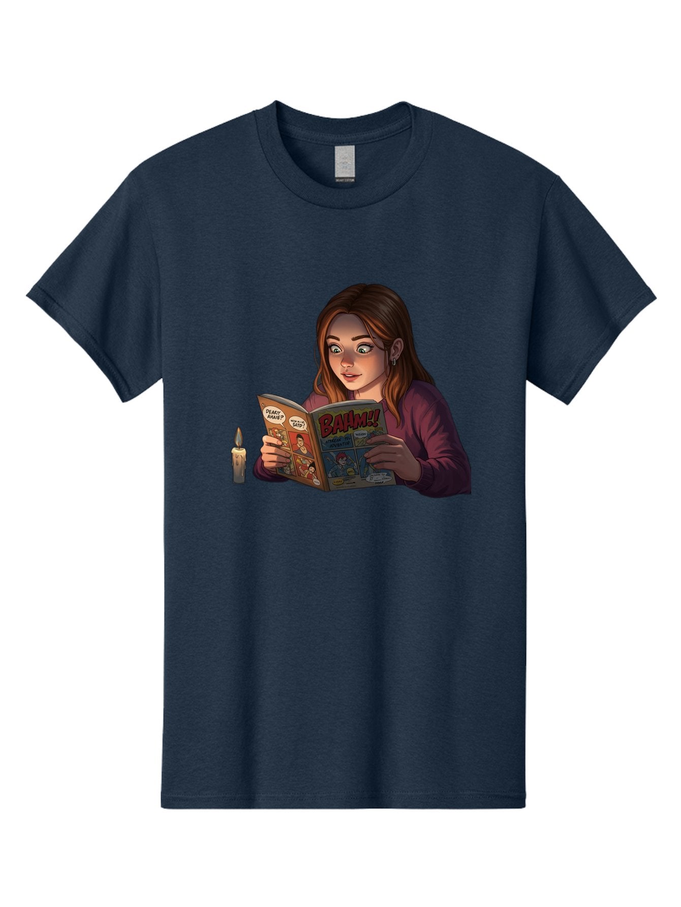 Woman-Reading-Comic Men'S Graphic Tee, 100% Cotton, Comfortable Casual Summer Wear, Machine Washable, Vintage Camera, Old Camera, Antique Camera, Black Camera, Classic Photography, Photography Equipment, Nostalgic Device, Film Camera, Bal631 11