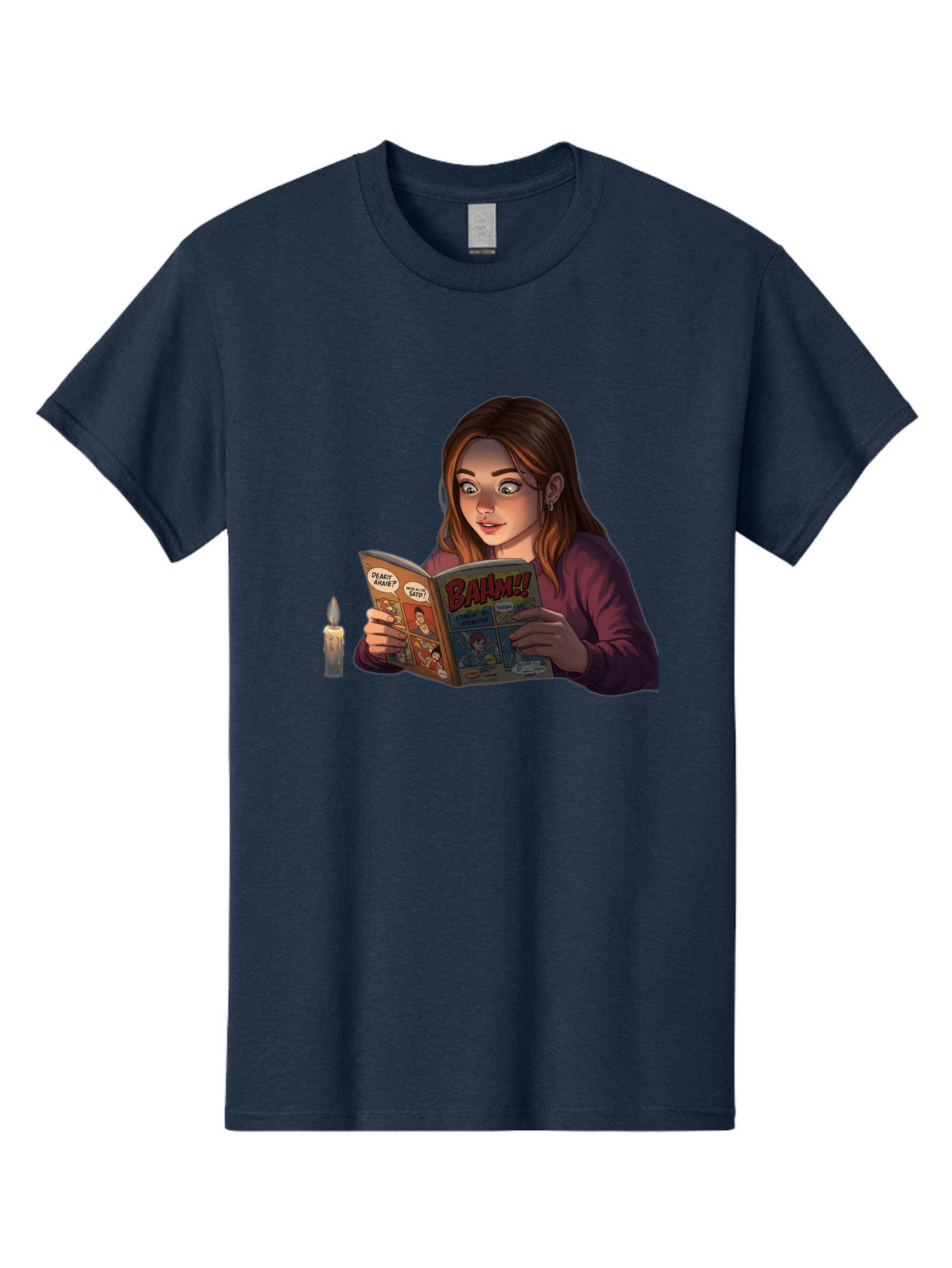 Woman-Reading-Comic Men'S Graphic Tee, 100% Cotton, Comfortable Casual Summer Wear, Machine Washable, Vintage Camera, Old Camera, Antique Camera, Black Camera, Classic Photography, Photography Equipment, Nostalgic Device, Film Camera, Bal631 4