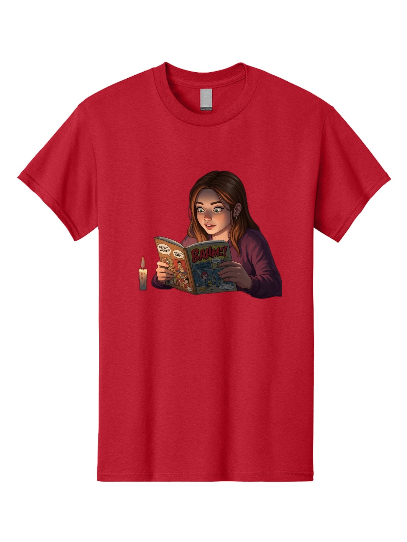 Woman-Reading-Comic Men'S Graphic Tee, 100% Cotton, Comfortable Casual Summer Wear, Machine Washable, Vintage Camera, Old Camera, Antique Camera, Black Camera, Classic Photography, Photography Equipment, Nostalgic Device, Film Camera, Bal631 14