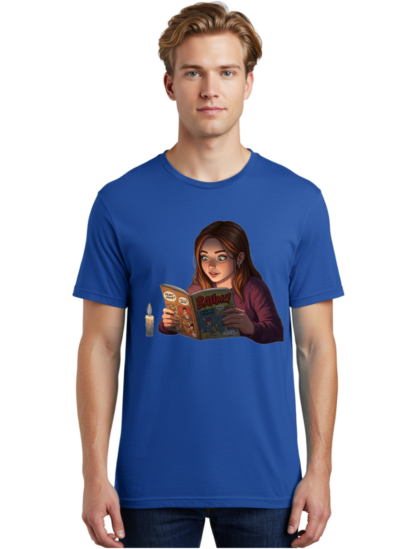 Woman-Reading-Comic Men'S Graphic Tee, 100% Cotton, Comfortable Casual Summer Wear, Machine Washable, Vintage Camera, Old Camera, Antique Camera, Black Camera, Classic Photography, Photography Equipment, Nostalgic Device, Film Camera, Bal631 29