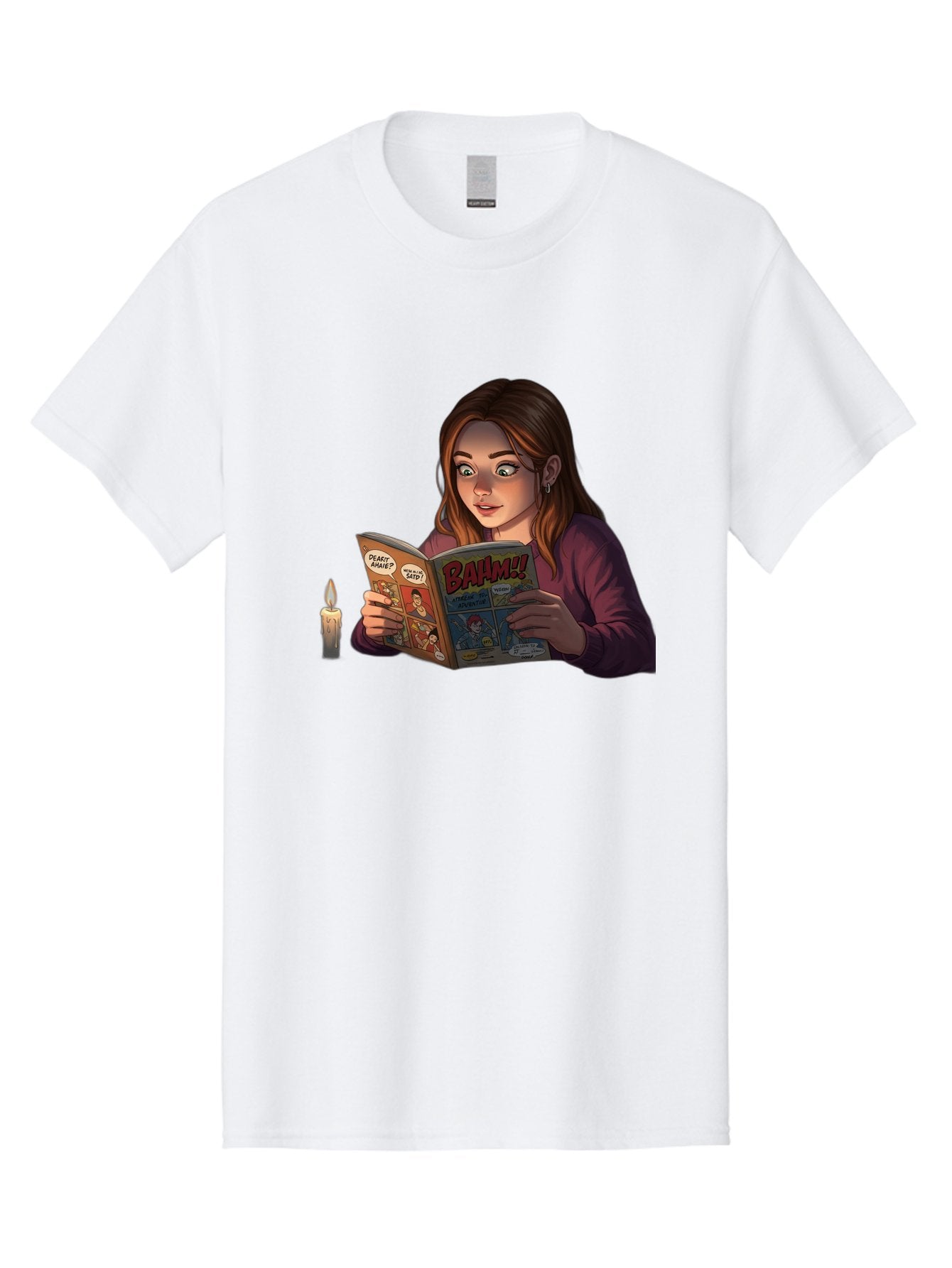 Woman-Reading-Comic Men'S Graphic Tee, 100% Cotton, Comfortable Casual Summer Wear, Machine Washable, Vintage Camera, Old Camera, Antique Camera, Black Camera, Classic Photography, Photography Equipment, Nostalgic Device, Film Camera, Bal631 13
