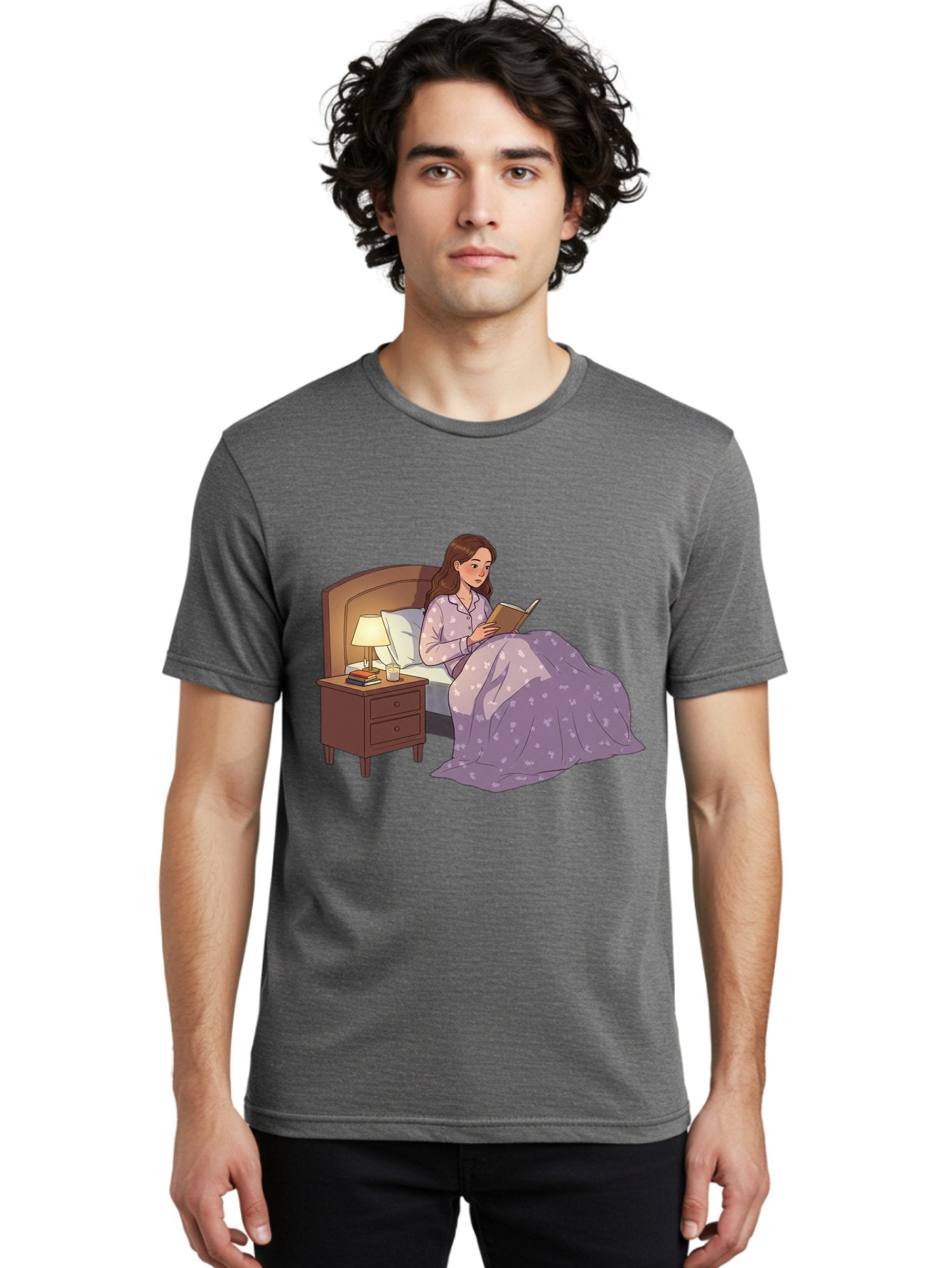 Woman-Reading-In-Bed Men'S Graphic Tee, 100% Cotton, Comfortable Casual Summer Wear, Machine Washable, Vintage Camera, Old Camera, Antique Camera, Black Camera, Classic Photography, Photography Equipment, Nostalgic Device, Film Camera, Bal632 30