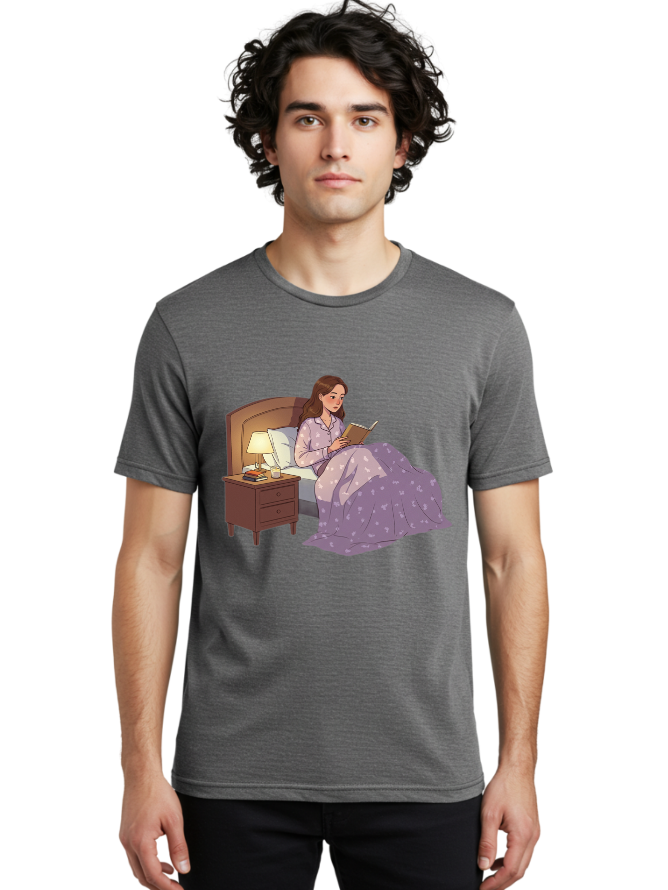 Woman-Reading-In-Bed Men'S Graphic Tee, 100% Cotton, Comfortable Casual Summer Wear, Machine Washable, Vintage Camera, Old Camera, Antique Camera, Black Camera, Classic Photography, Photography Equipment, Nostalgic Device, Film Camera, Bal632 16
