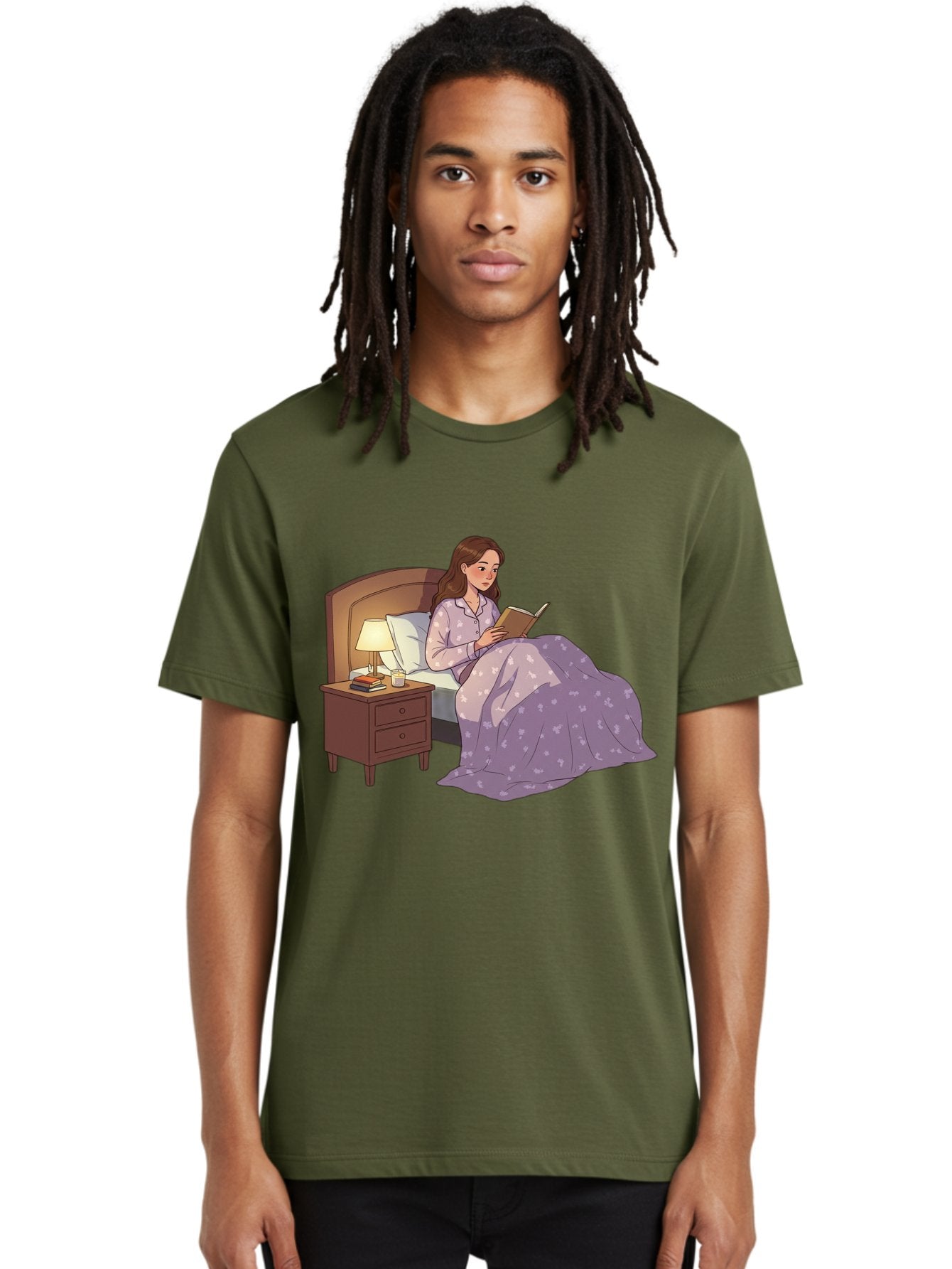 Woman-Reading-In-Bed Men'S Graphic Tee, 100% Cotton, Comfortable Casual Summer Wear, Machine Washable, Vintage Camera, Old Camera, Antique Camera, Black Camera, Classic Photography, Photography Equipment, Nostalgic Device, Film Camera, Bal632 27