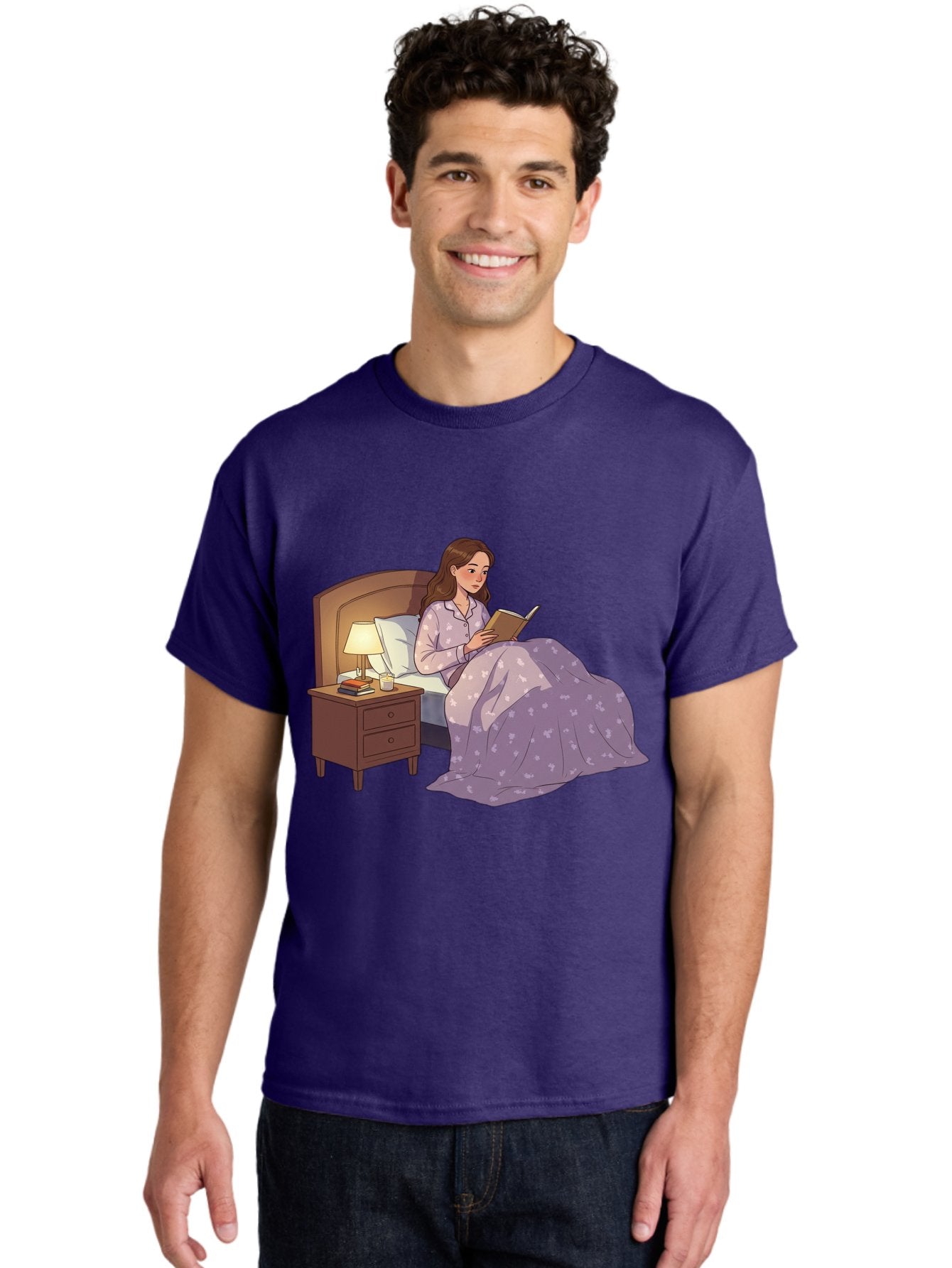 Woman-Reading-In-Bed Men'S Graphic Tee, 100% Cotton, Comfortable Casual Summer Wear, Machine Washable, Vintage Camera, Old Camera, Antique Camera, Black Camera, Classic Photography, Photography Equipment, Nostalgic Device, Film Camera, Bal632 24