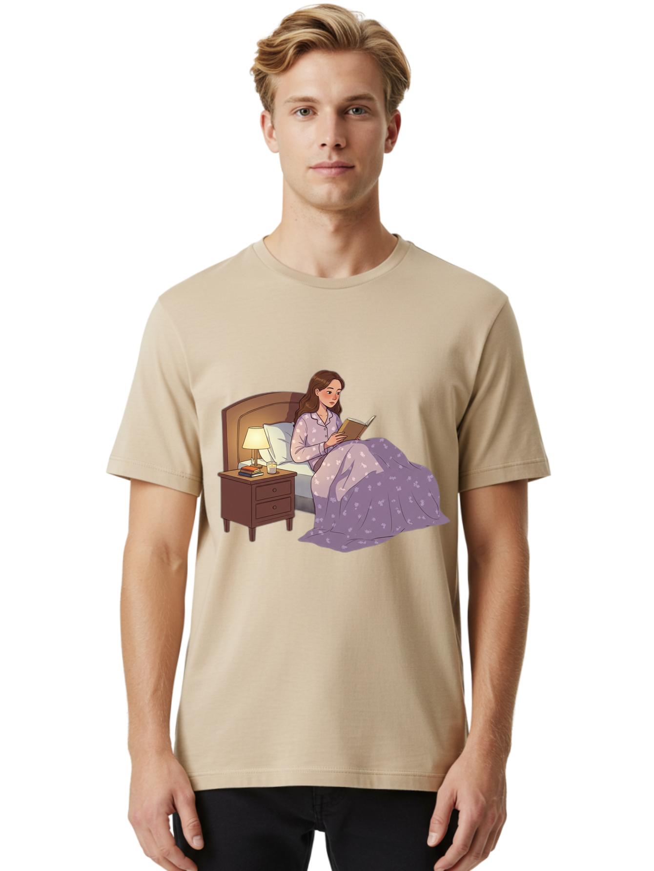 Woman-Reading-In-Bed Men'S Graphic Tee, 100% Cotton, Comfortable Casual Summer Wear, Machine Washable, Vintage Camera, Old Camera, Antique Camera, Black Camera, Classic Photography, Photography Equipment, Nostalgic Device, Film Camera, Bal632 30