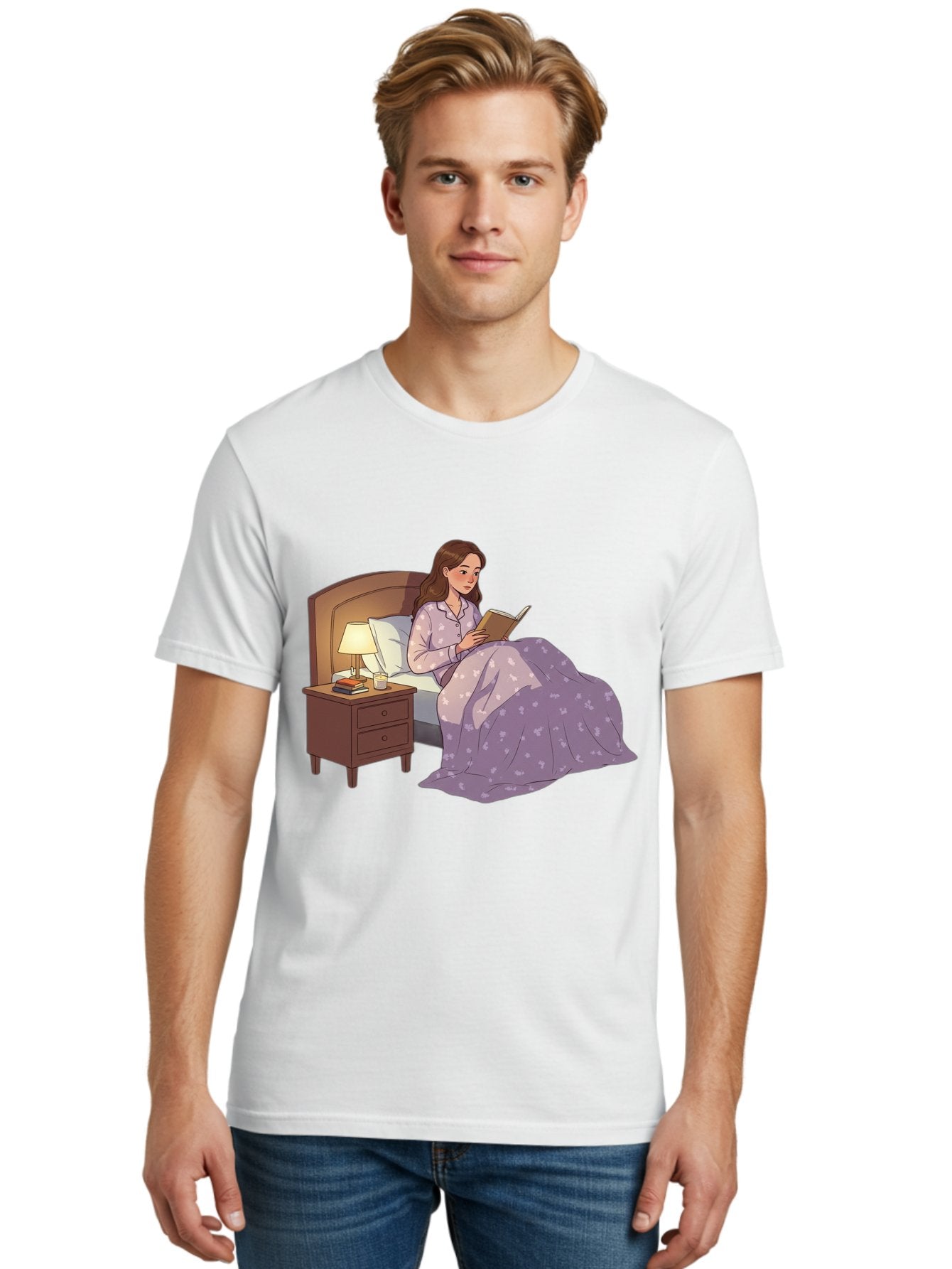 Woman-Reading-In-Bed Men'S Graphic Tee, 100% Cotton, Comfortable Casual Summer Wear, Machine Washable, Vintage Camera, Old Camera, Antique Camera, Black Camera, Classic Photography, Photography Equipment, Nostalgic Device, Film Camera, Bal632 19