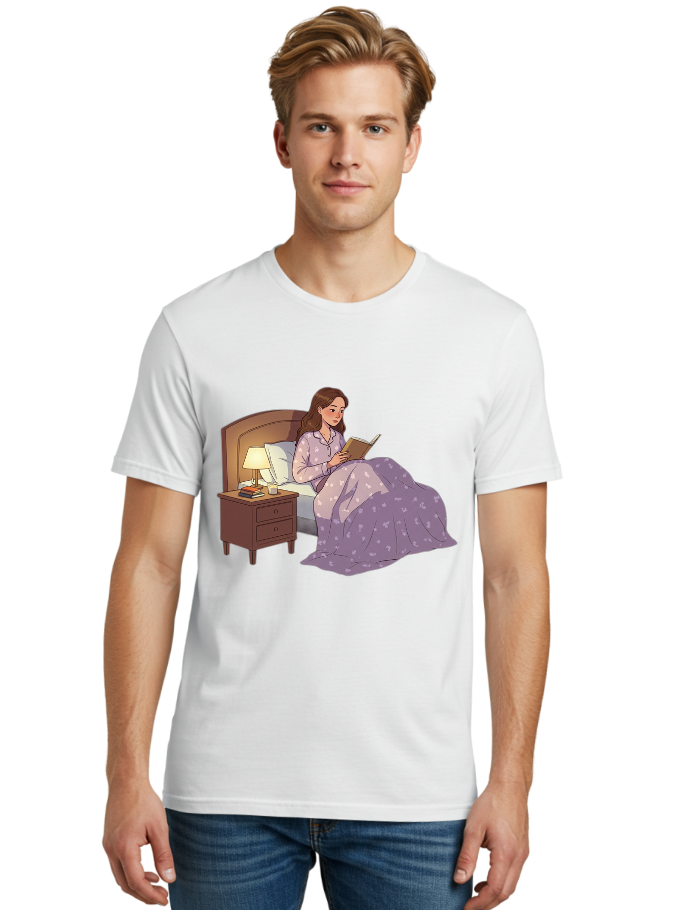Woman-Reading-In-Bed Men'S Graphic Tee, 100% Cotton, Comfortable Casual Summer Wear, Machine Washable, Vintage Camera, Old Camera, Antique Camera, Black Camera, Classic Photography, Photography Equipment, Nostalgic Device, Film Camera, Bal632 26