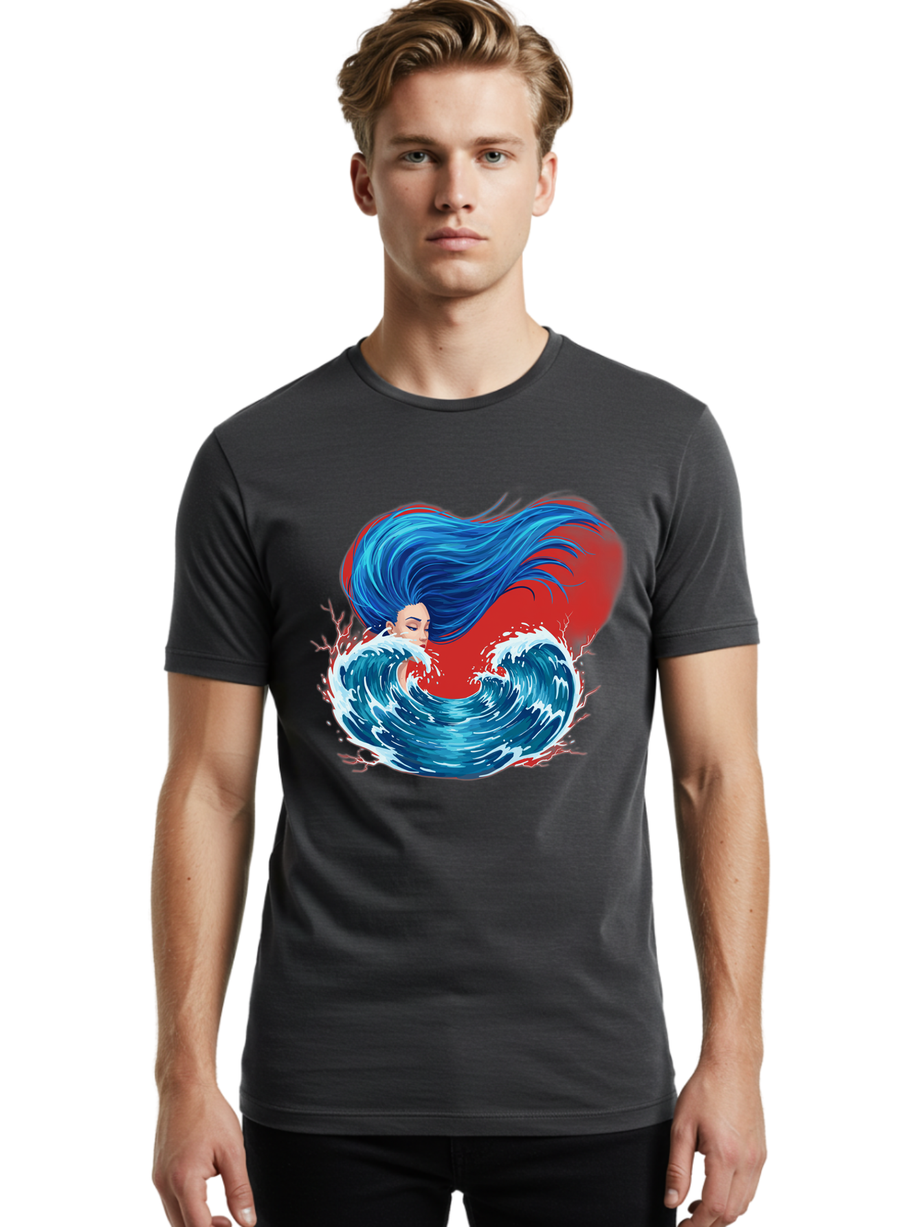 Woman-With-Flowing-Hair-1 Men'S Graphic Tee, 100% Cotton, Comfortable Casual Summer Wear, Machine Washable, Vintage Camera, Old Camera, Antique Camera, Black Camera, Classic Photography, Photography Equipment, Nostalgic Device, Film Camera, Bal634 22