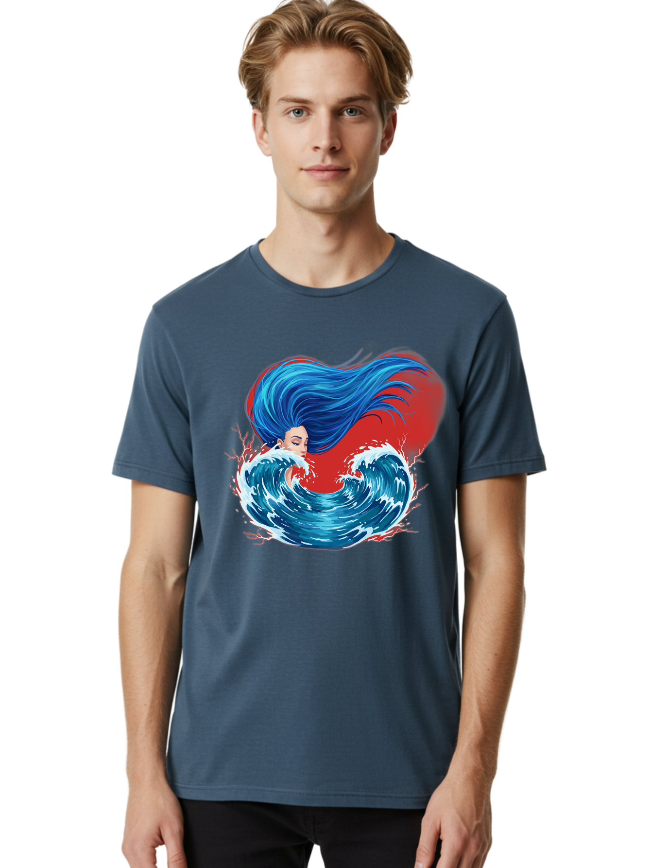 Woman-With-Flowing-Hair-1 Men'S Graphic Tee, 100% Cotton, Comfortable Casual Summer Wear, Machine Washable, Vintage Camera, Old Camera, Antique Camera, Black Camera, Classic Photography, Photography Equipment, Nostalgic Device, Film Camera, Bal634 23