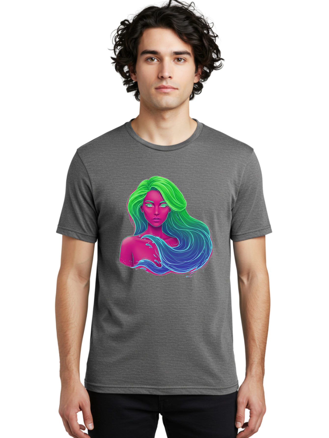 Woman-With-Flowing-Hair Men'S Graphic Tee, 100% Cotton, Comfortable Casual Summer Wear, Machine Washable, Vintage Camera, Old Camera, Antique Camera, Black Camera, Classic Photography, Photography Equipment, Nostalgic Device, Film Camera, Bal635 18