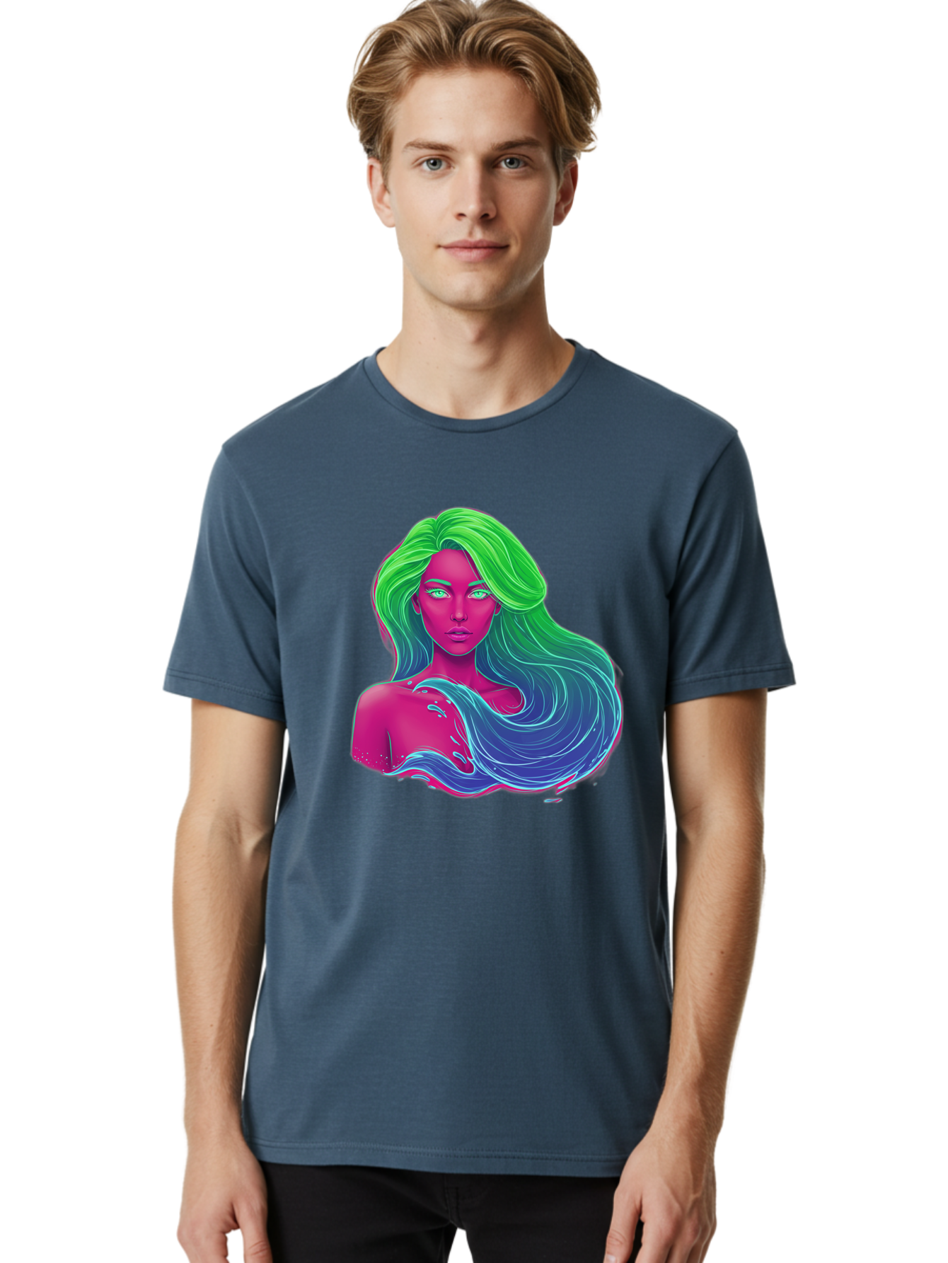 Woman-With-Flowing-Hair Men'S Graphic Tee, 100% Cotton, Comfortable Casual Summer Wear, Machine Washable, Vintage Camera, Old Camera, Antique Camera, Black Camera, Classic Photography, Photography Equipment, Nostalgic Device, Film Camera, Bal635 17