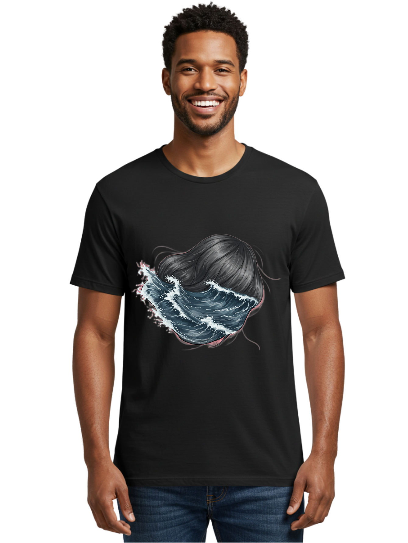 Woman-With-Wave-Hair Men'S Graphic Tee, 100% Cotton, Comfortable Casual Summer Wear, Machine Washable, Vintage Camera, Old Camera, Antique Camera, Black Camera, Classic Photography, Photography Equipment, Nostalgic Device, Film Camera, Bal636 22