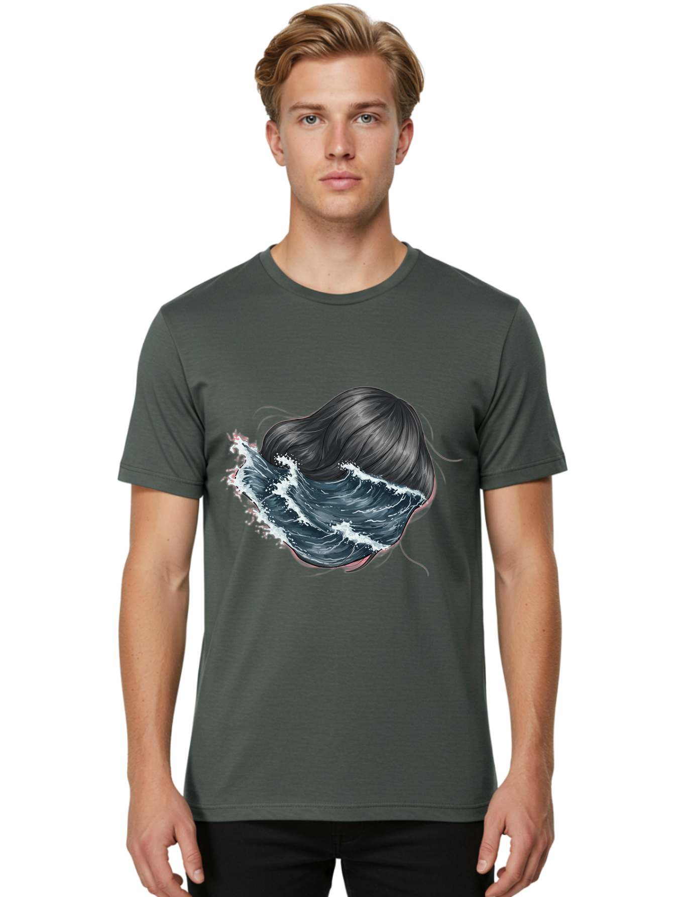 Woman-With-Wave-Hair Men'S Graphic Tee, 100% Cotton, Comfortable Casual Summer Wear, Machine Washable, Vintage Camera, Old Camera, Antique Camera, Black Camera, Classic Photography, Photography Equipment, Nostalgic Device, Film Camera, Bal636 26