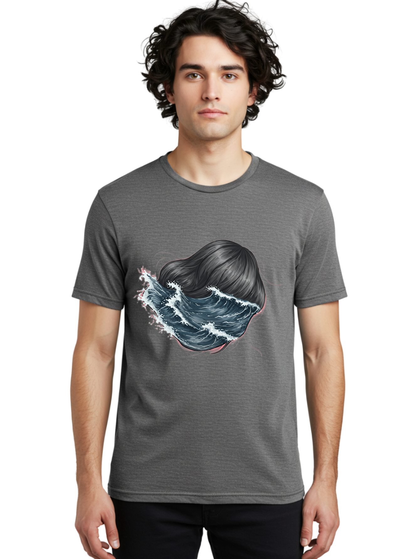 Woman-With-Wave-Hair Men'S Graphic Tee, 100% Cotton, Comfortable Casual Summer Wear, Machine Washable, Vintage Camera, Old Camera, Antique Camera, Black Camera, Classic Photography, Photography Equipment, Nostalgic Device, Film Camera, Bal636 19
